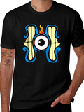Monster Eye Graphic Tee - Black Crew Neck