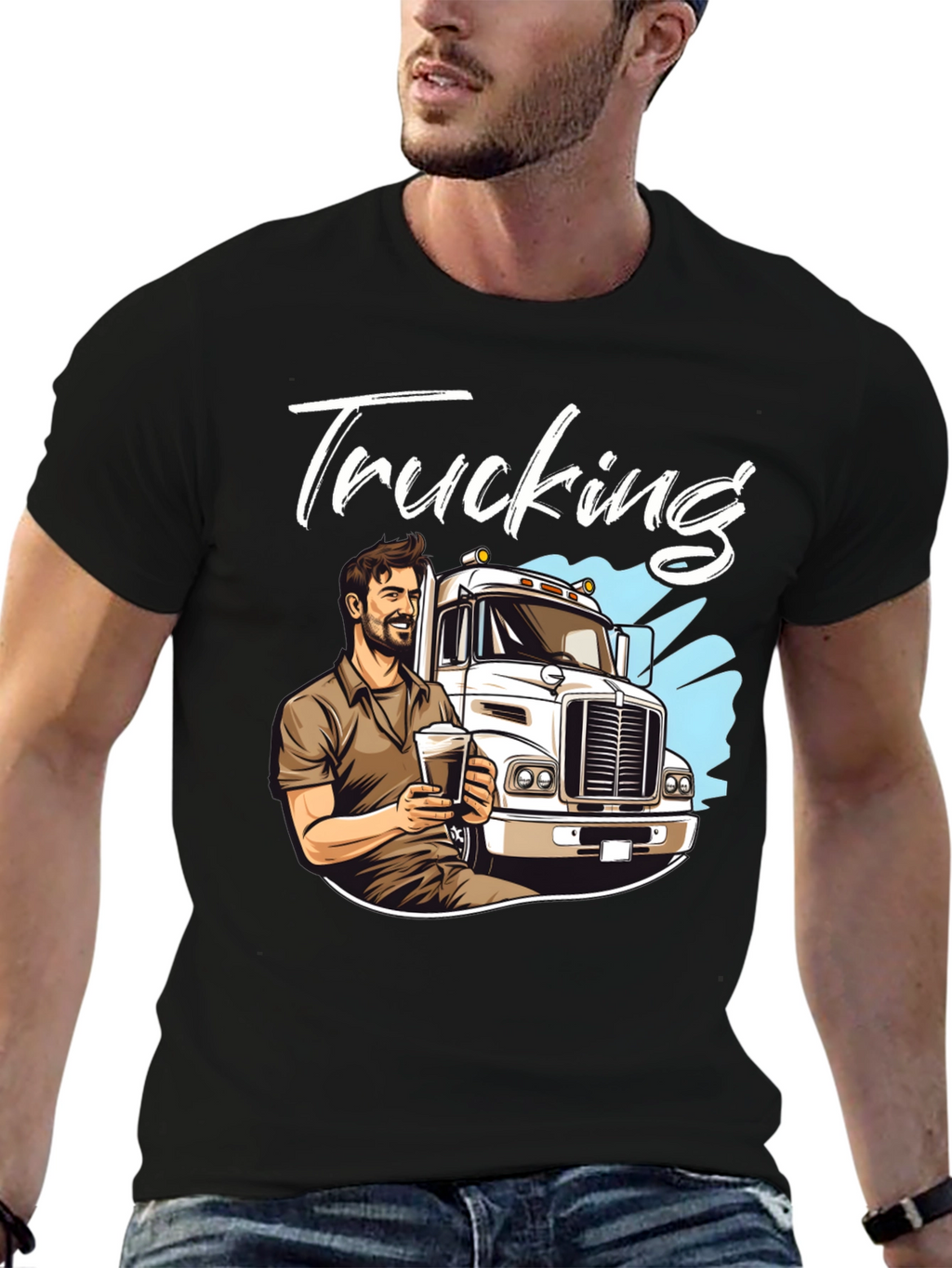 Trucking T-Shirt - Cool Trucker Design