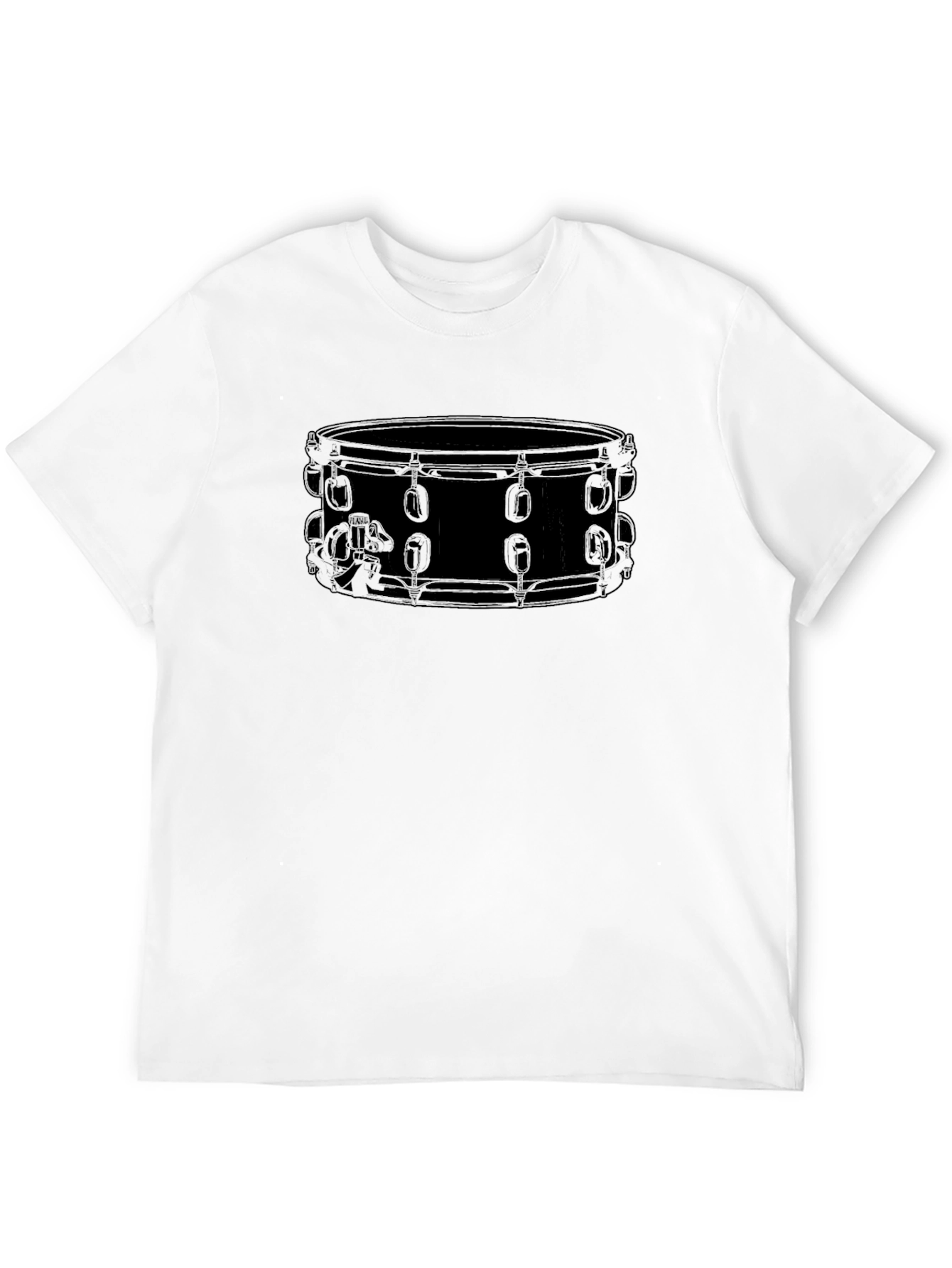 Drum Outline Graphic Tee - Black T-Shirt