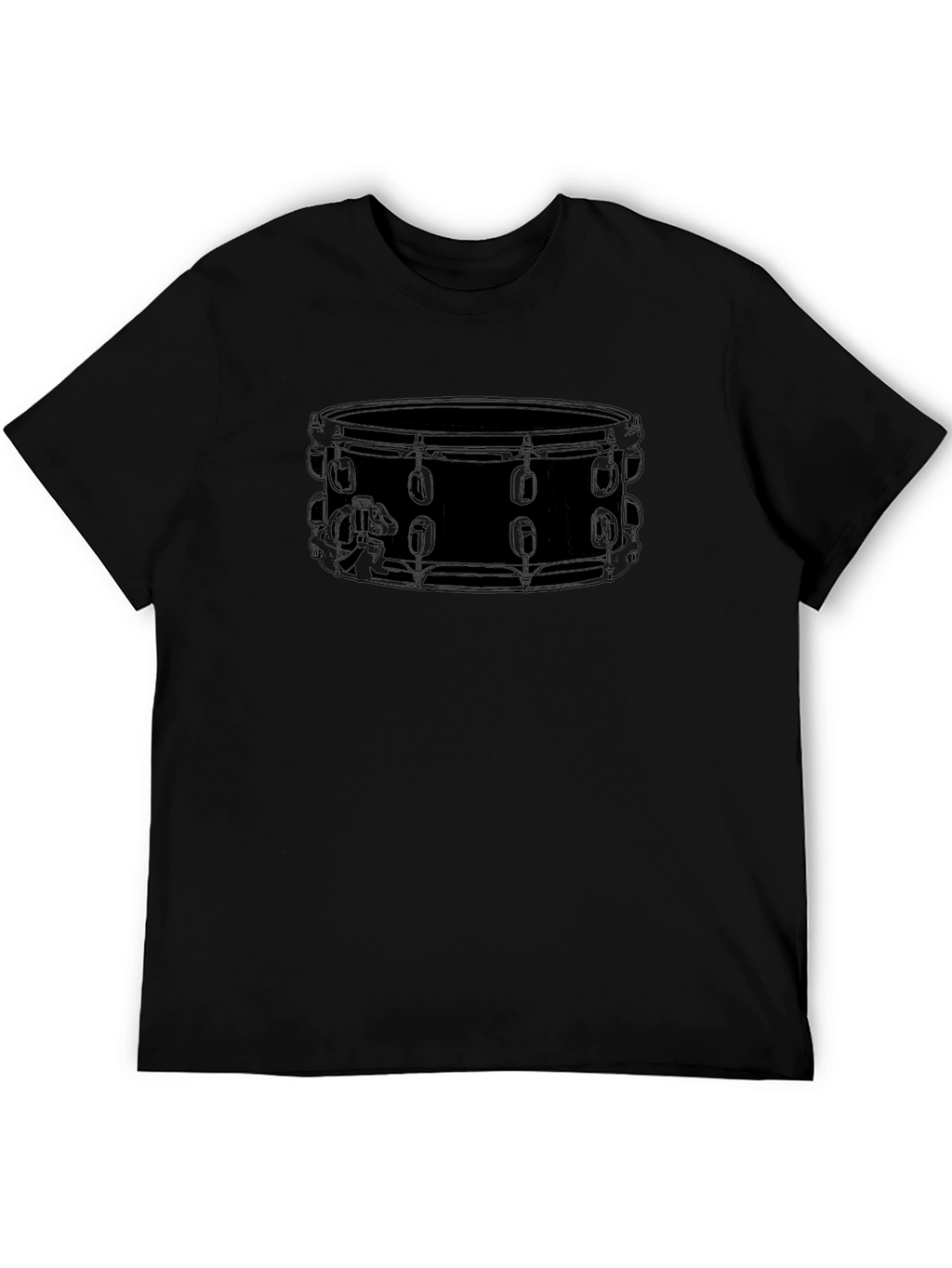Drum Outline Graphic Tee - Black T-Shirt