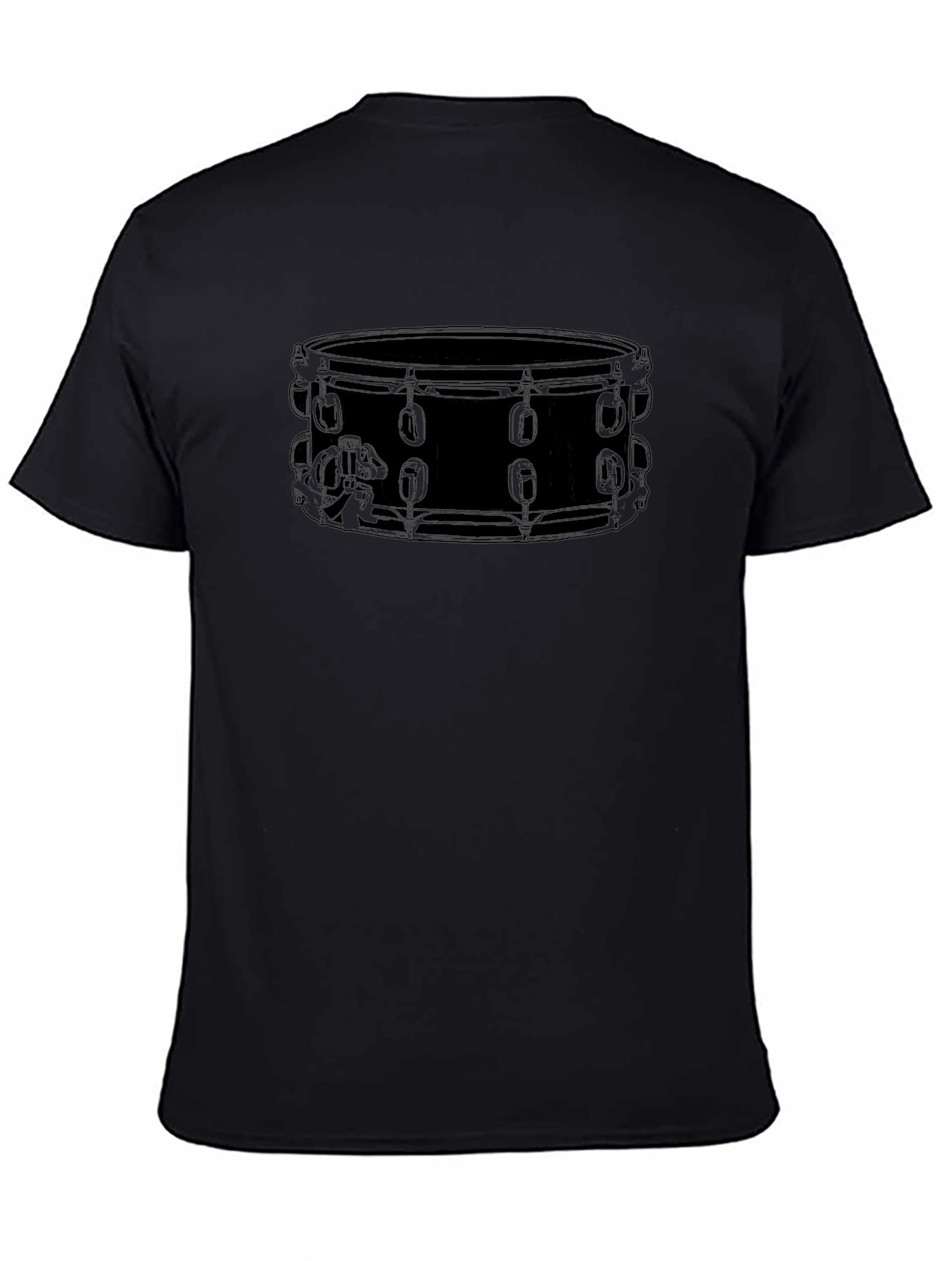 Drum Outline Graphic Tee - Black T-Shirt