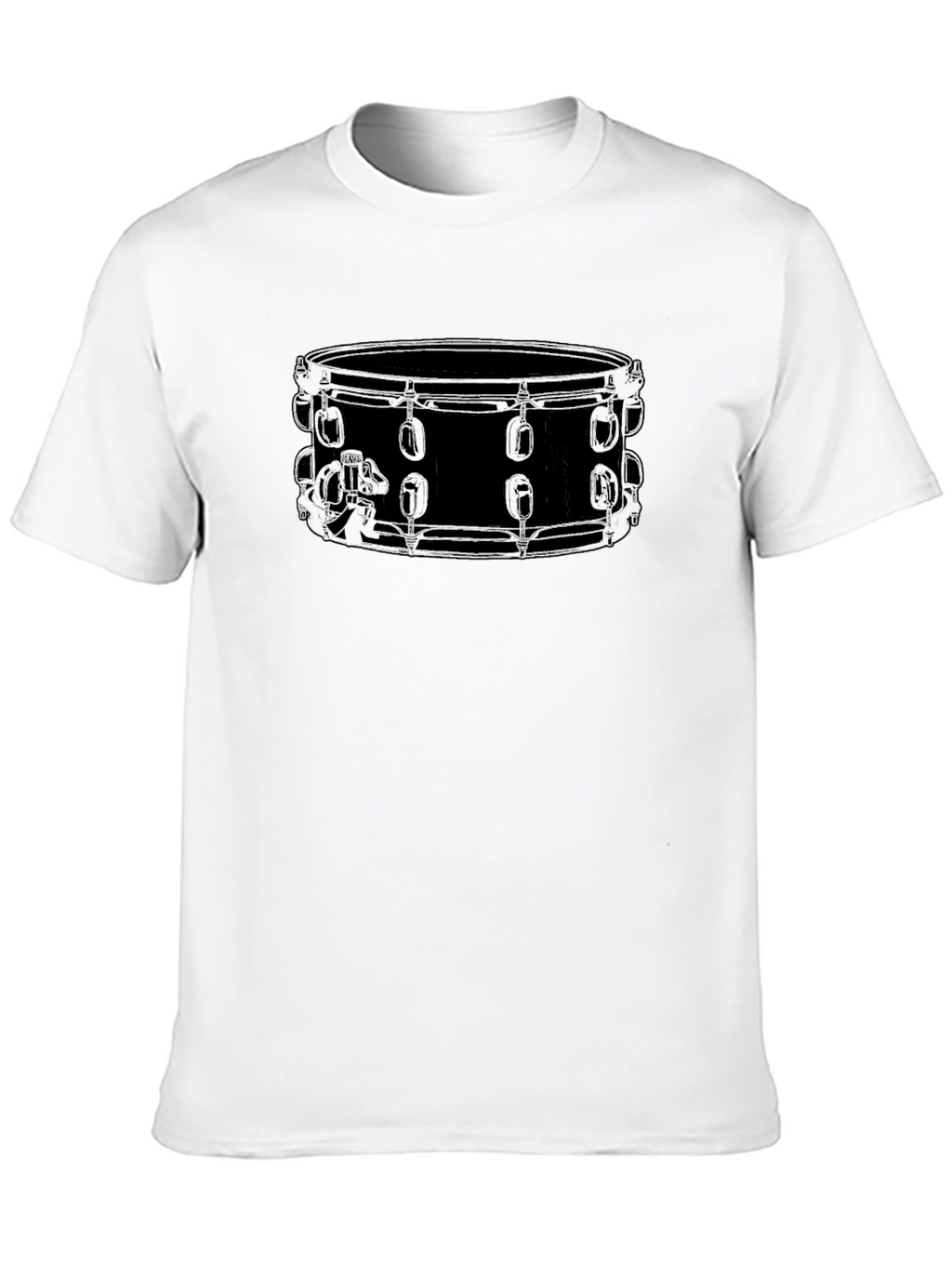 Drum Outline Graphic Tee - Black T-Shirt