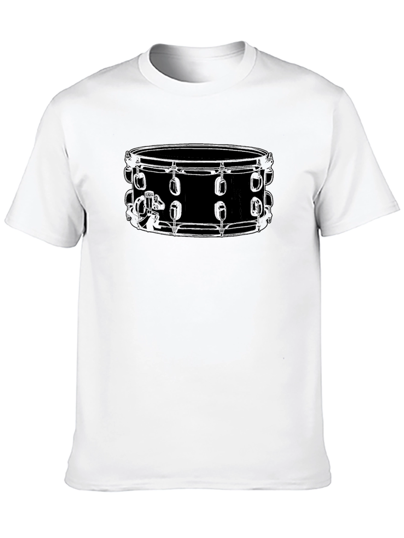 Drum Outline Graphic Tee - Black T-Shirt