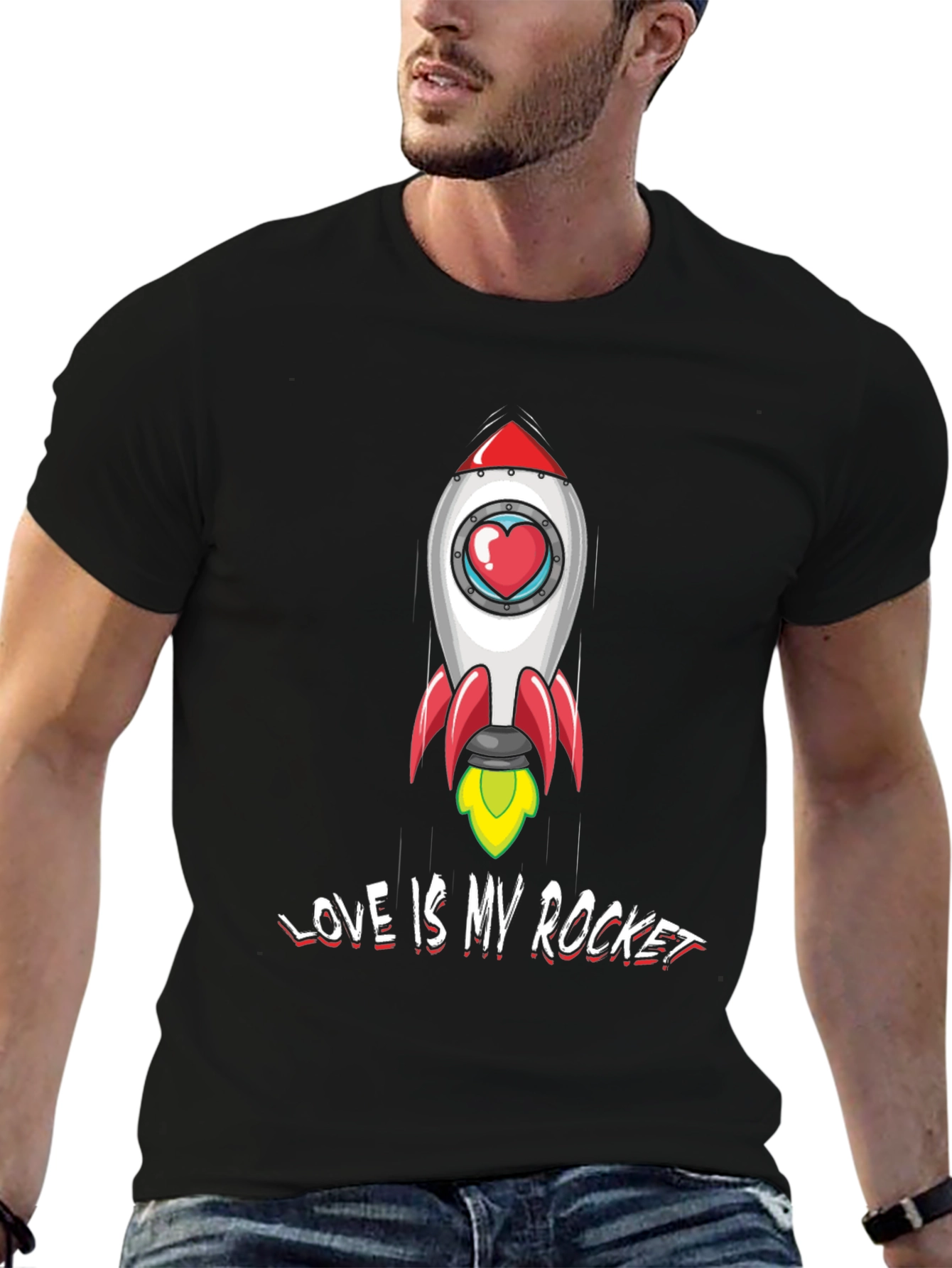 Love is My Rocket Graphic Tee - Unisex