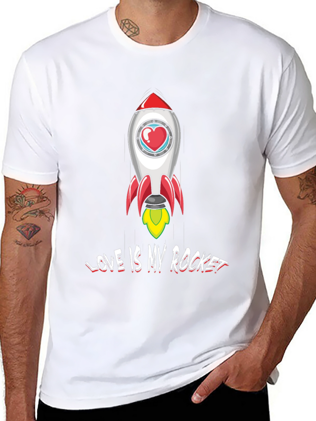 Love is My Rocket Graphic Tee - Unisex