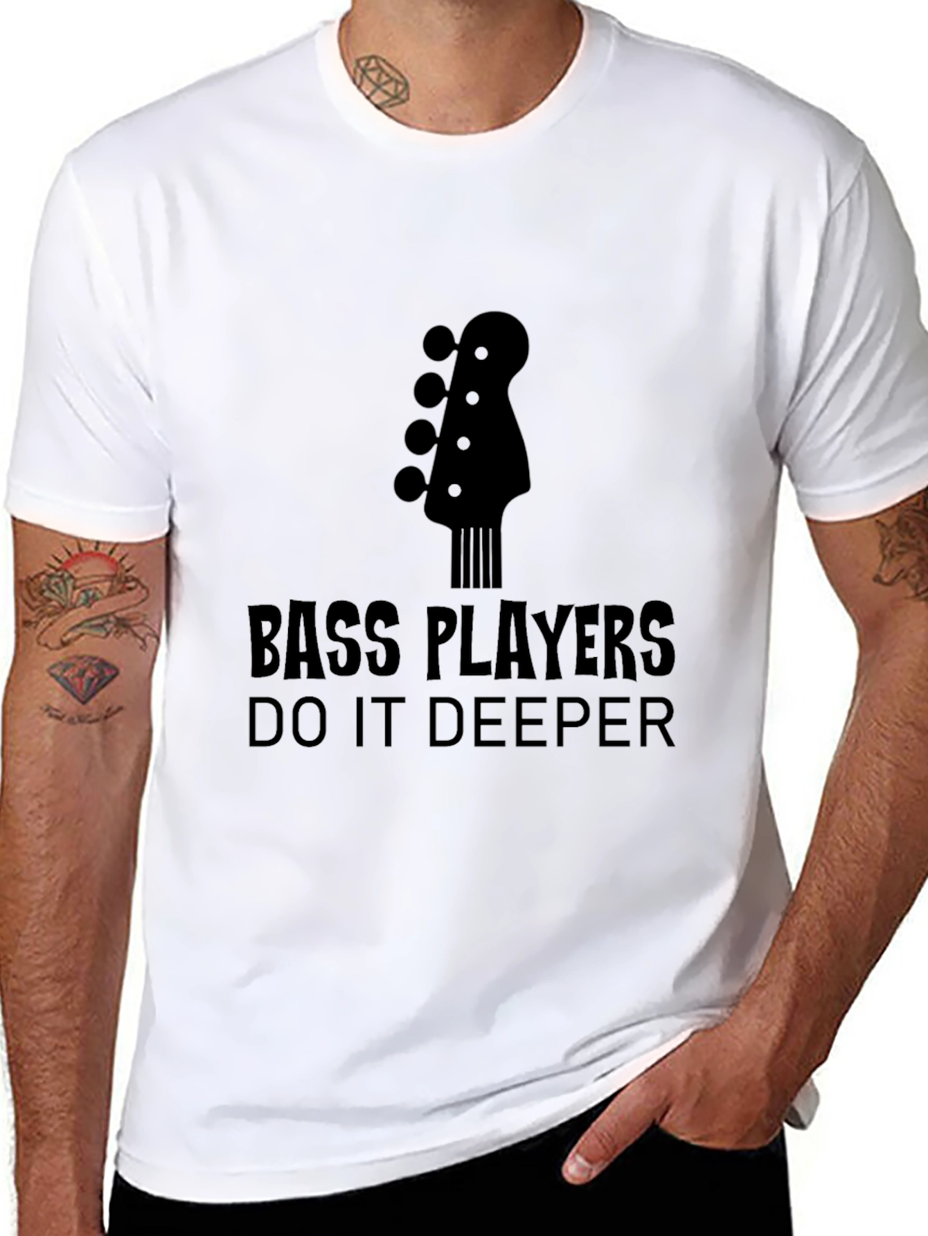 Bass Players Do It Deeper Black T-Shirt