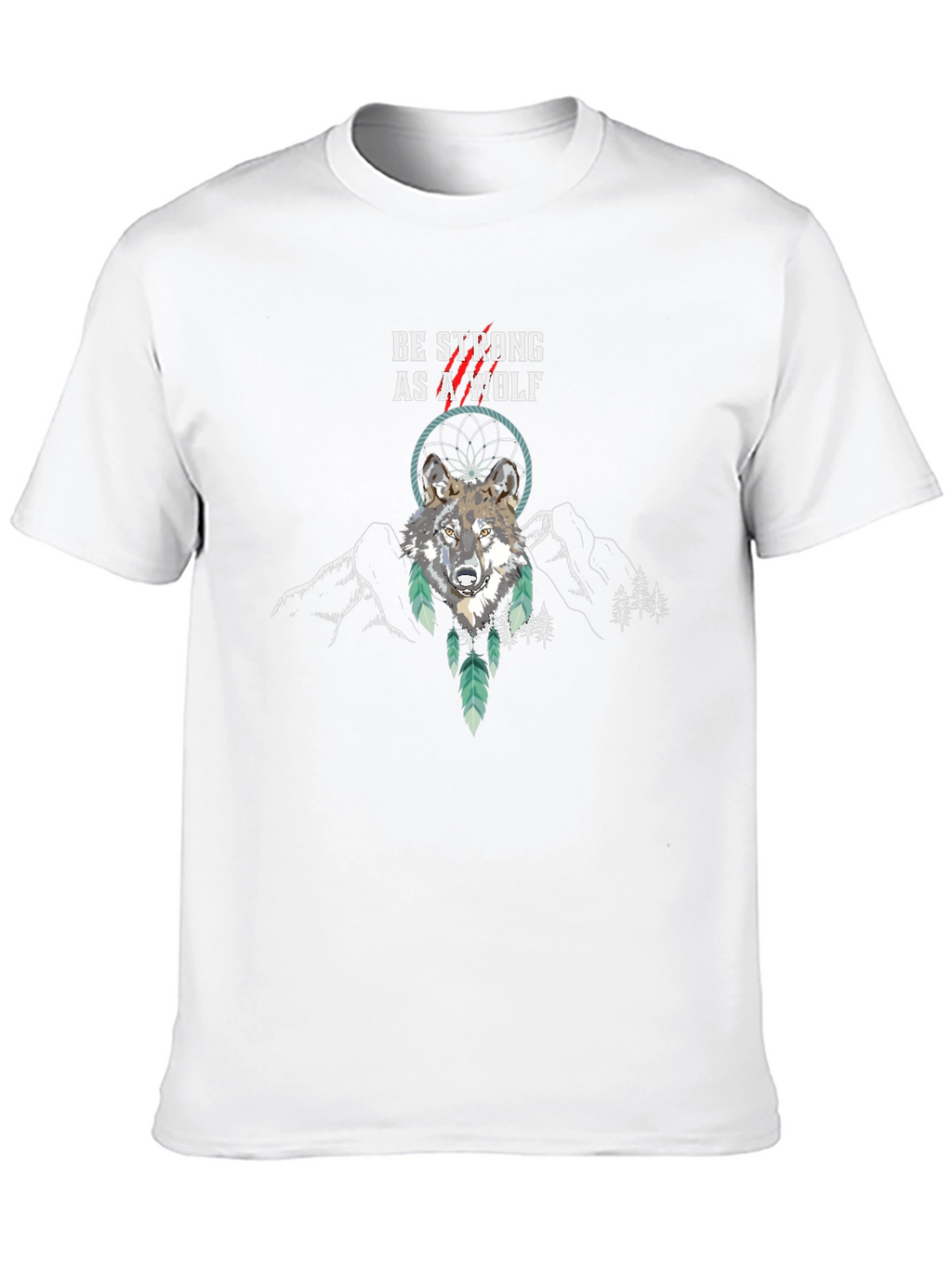 Be Strong Wolf Graphic Tee