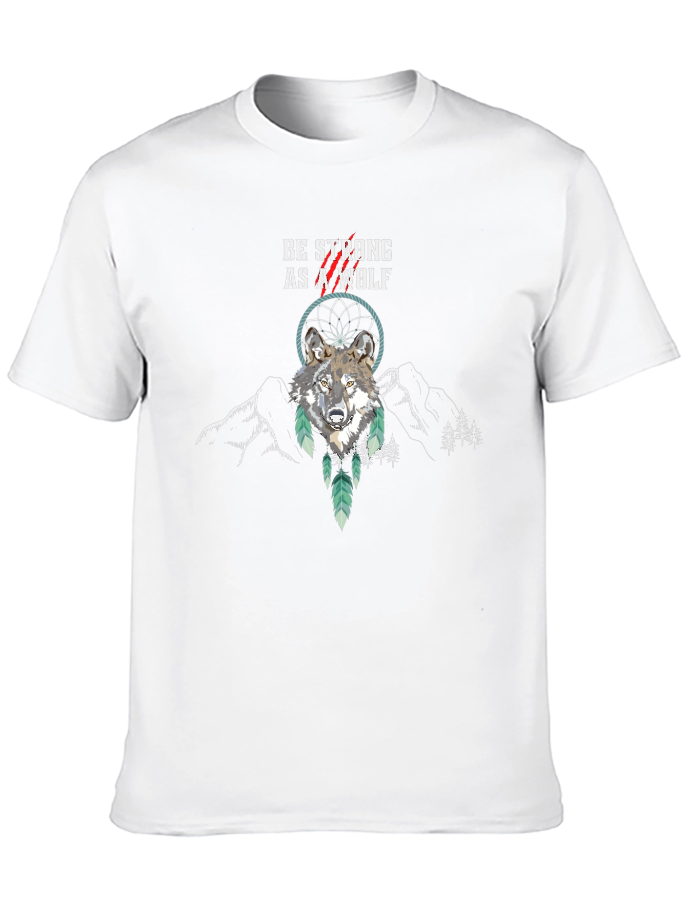 Be Strong Wolf Graphic Tee