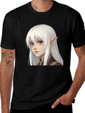 Elf Character Graphic Tee - Unisex Black T-Shirt
