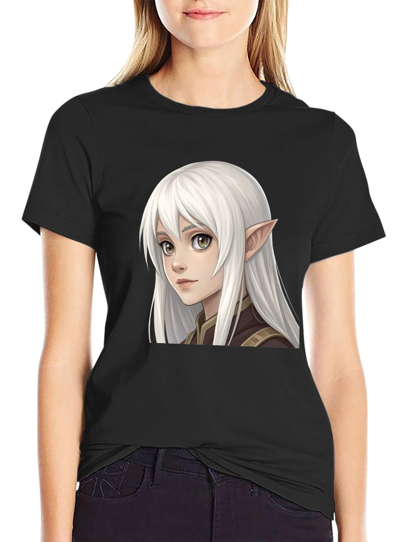 Elf Character Graphic Tee - Unisex Black T-Shirt