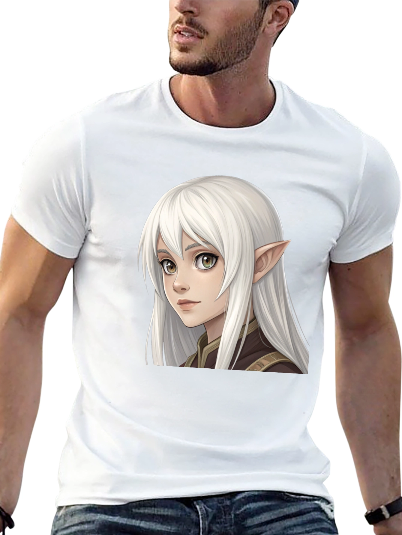 Elf Character Graphic Tee - Unisex Black T-Shirt