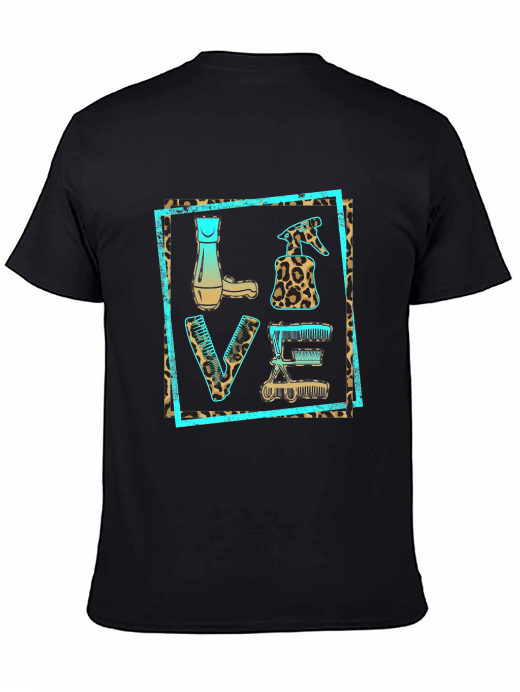 Barber LOVE Leopard Print Tee