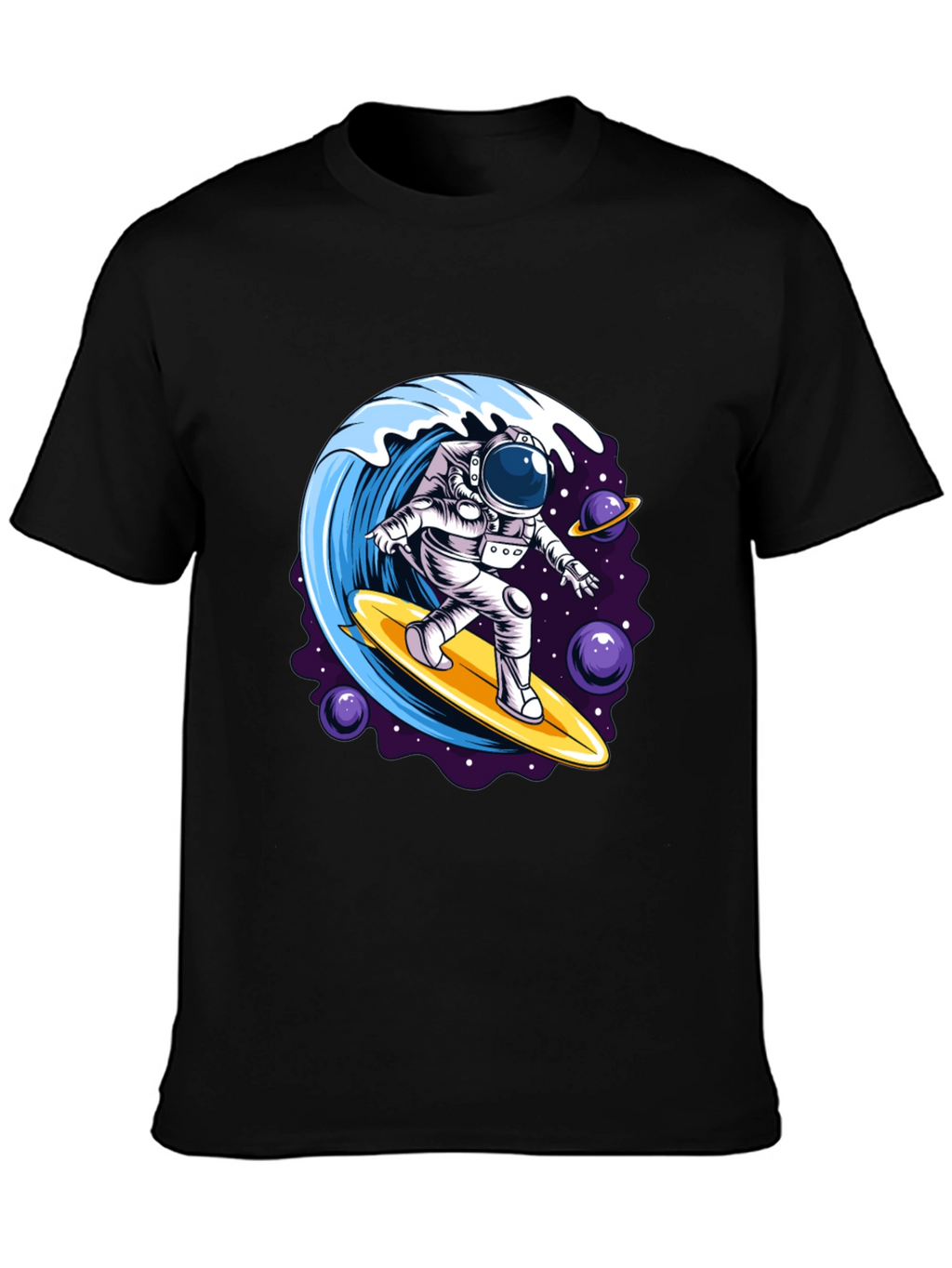 Astronaut Surfing Wave Graphic T-Shirt