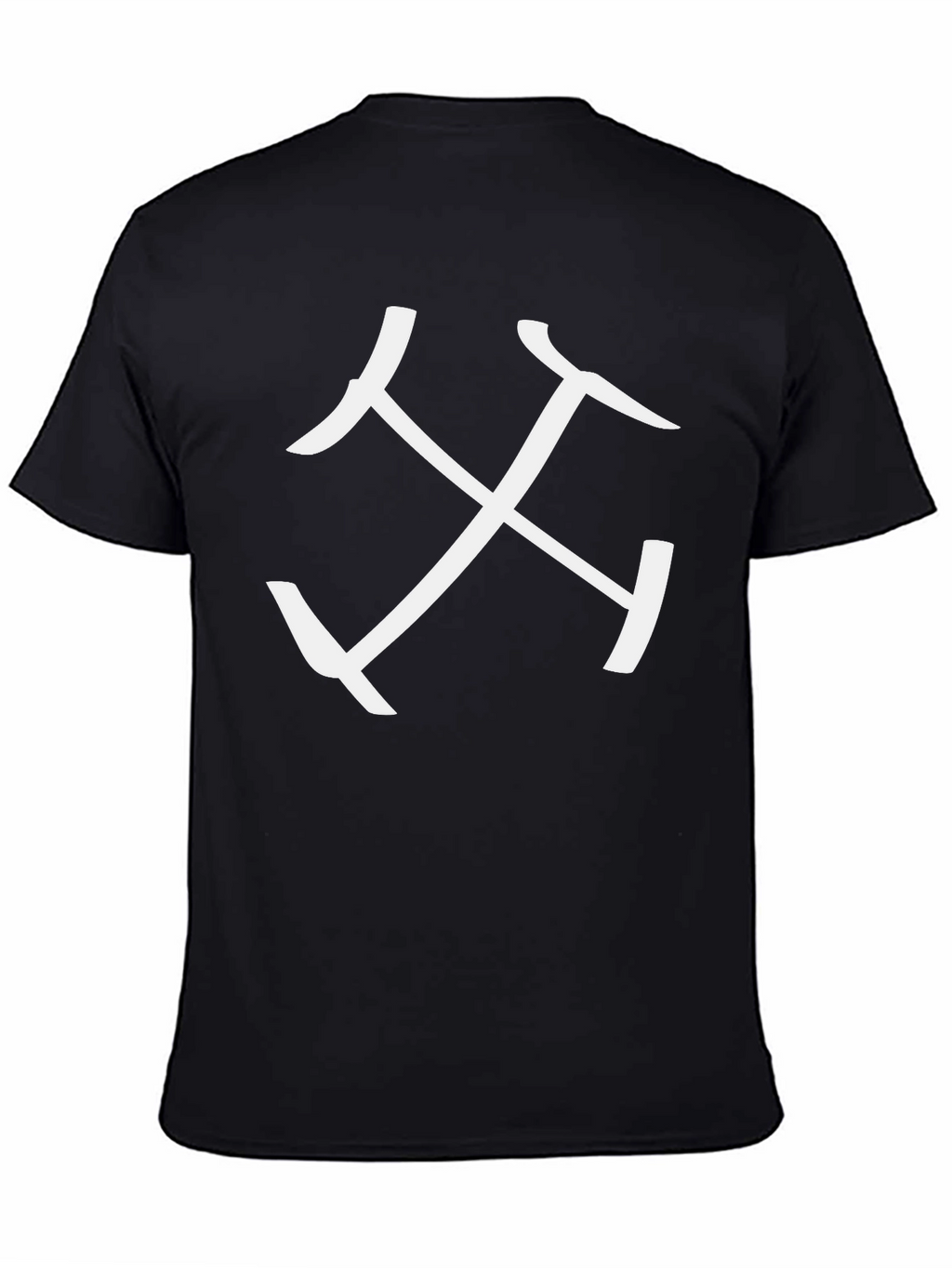 Stylish Black T-Shirt with Abstract White Graphic