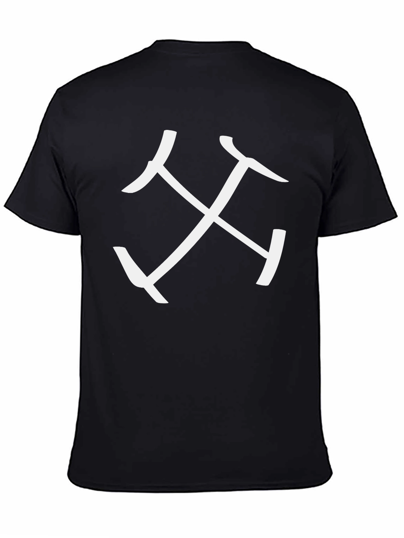 Stylish Black T-Shirt with Abstract White Graphic