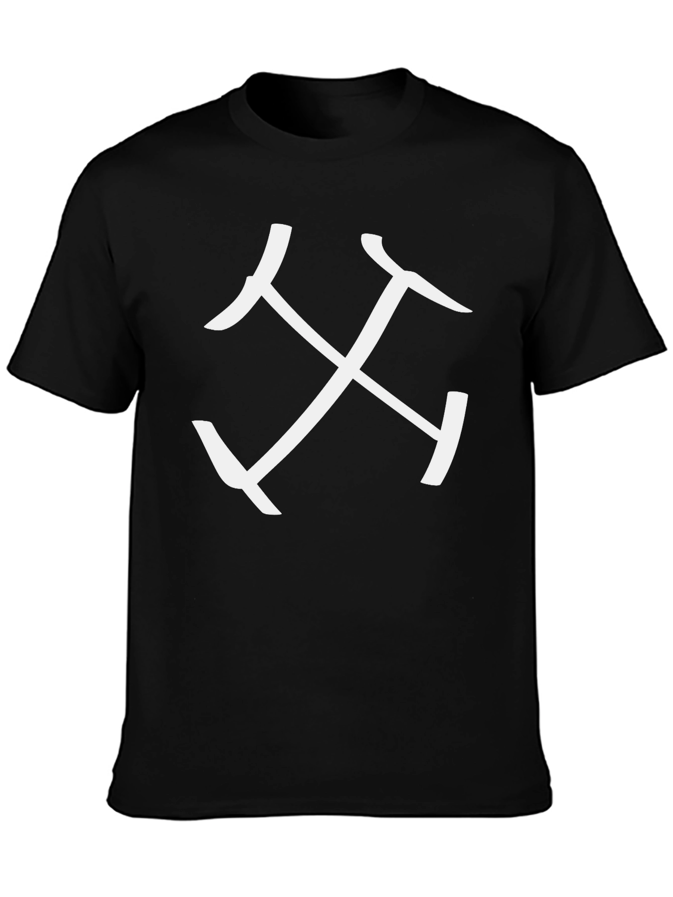 Stylish Black T-Shirt with Abstract White Graphic