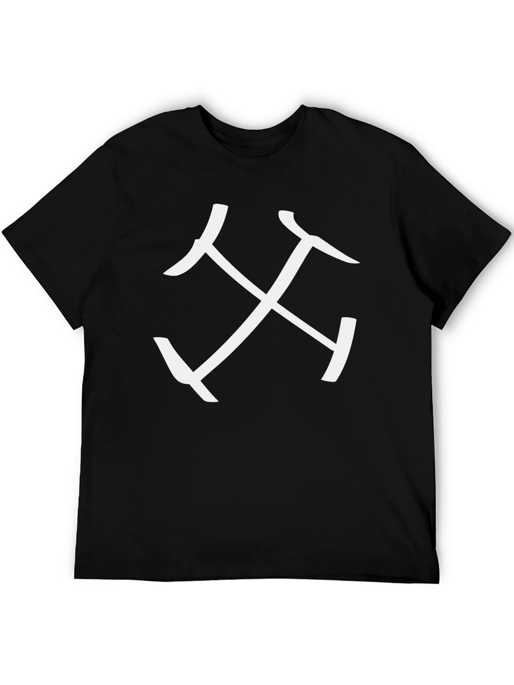 Stylish Black T-Shirt with Abstract White Graphic