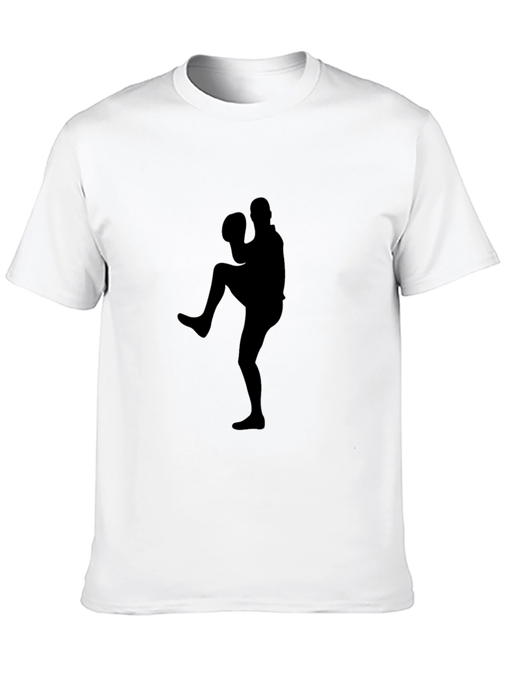 Baseball Pitcher Silhouette Black Graphic Tee