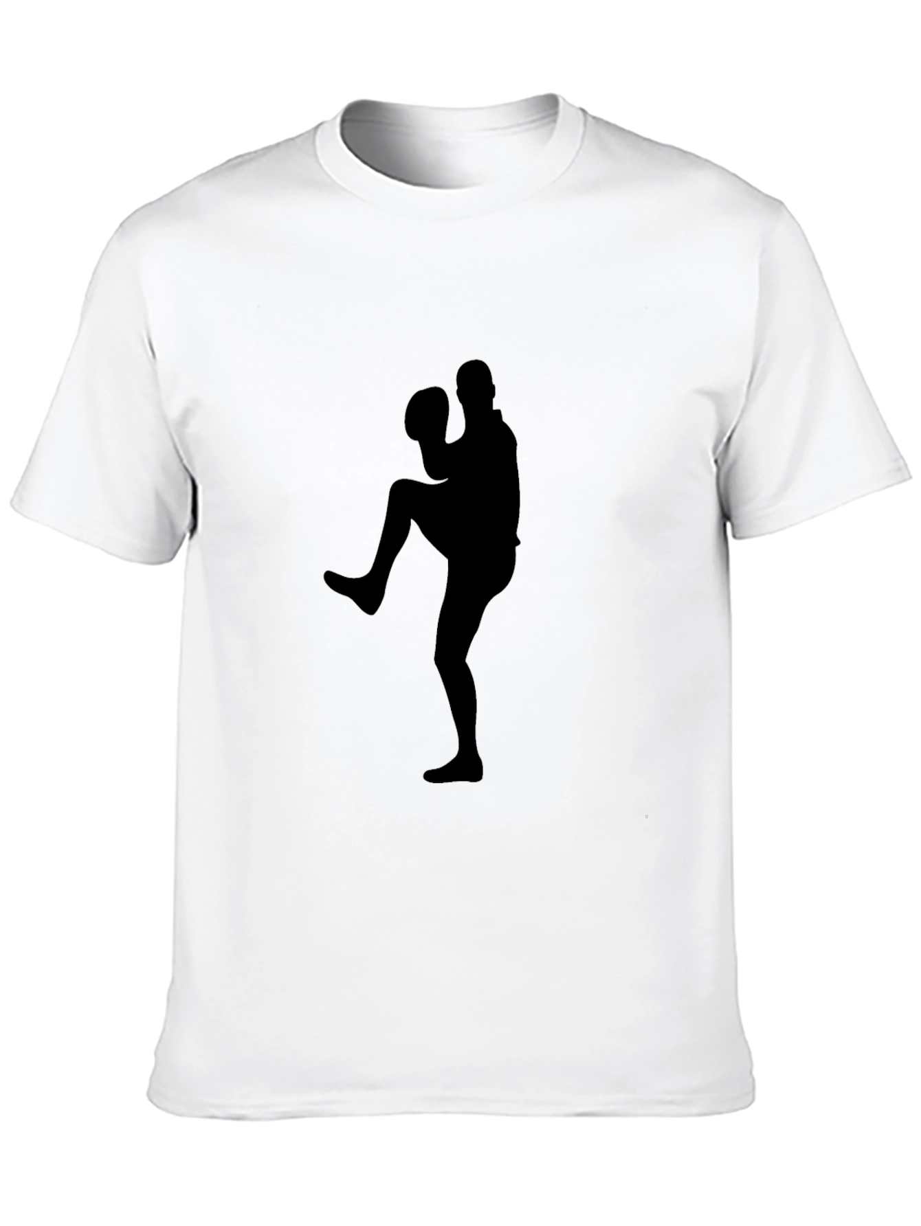 Baseball Pitcher Silhouette Black Graphic Tee