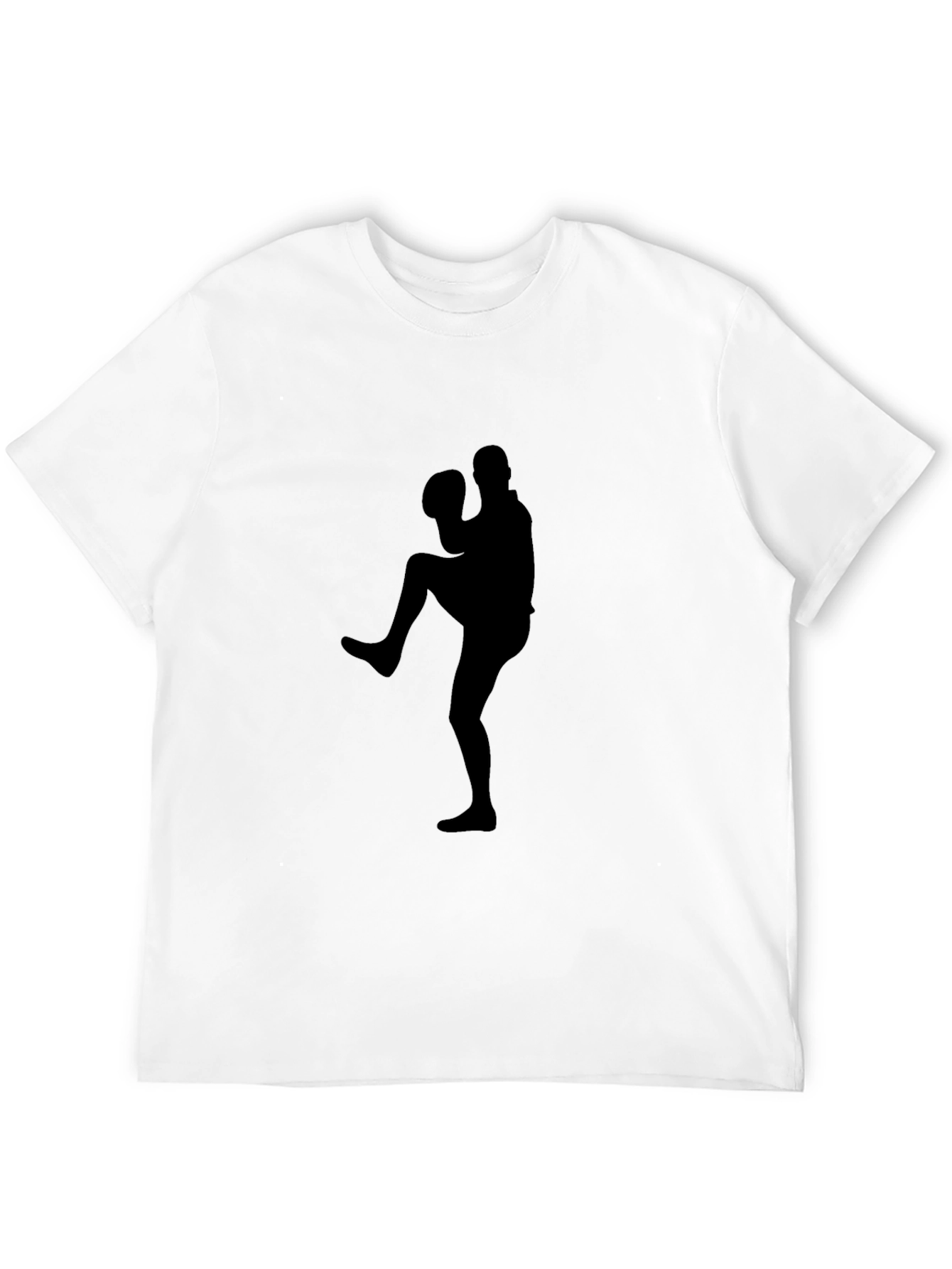 Baseball Pitcher Silhouette Black Graphic Tee