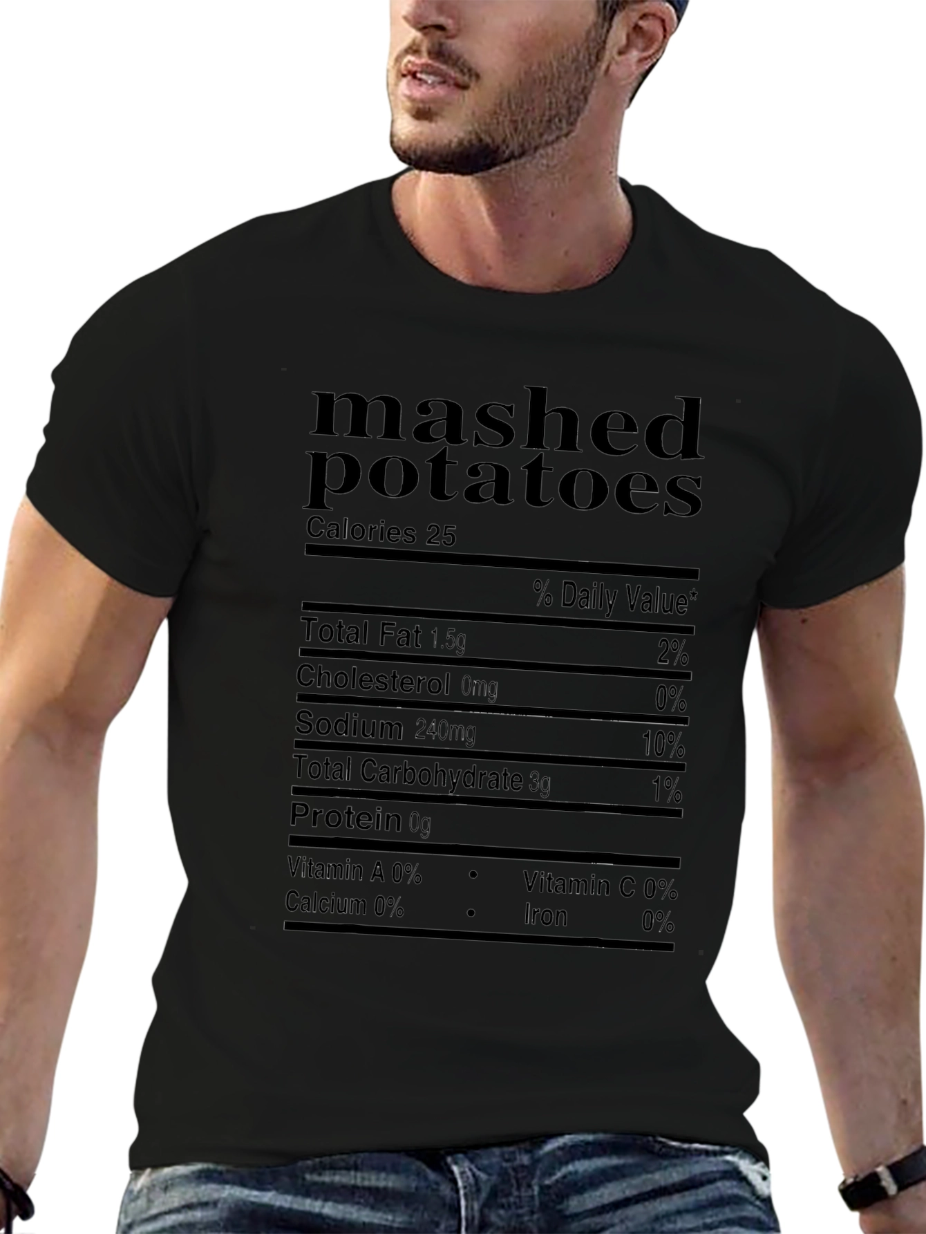 Mashed Potatoes Nutrition Facts Funny T-Shirt