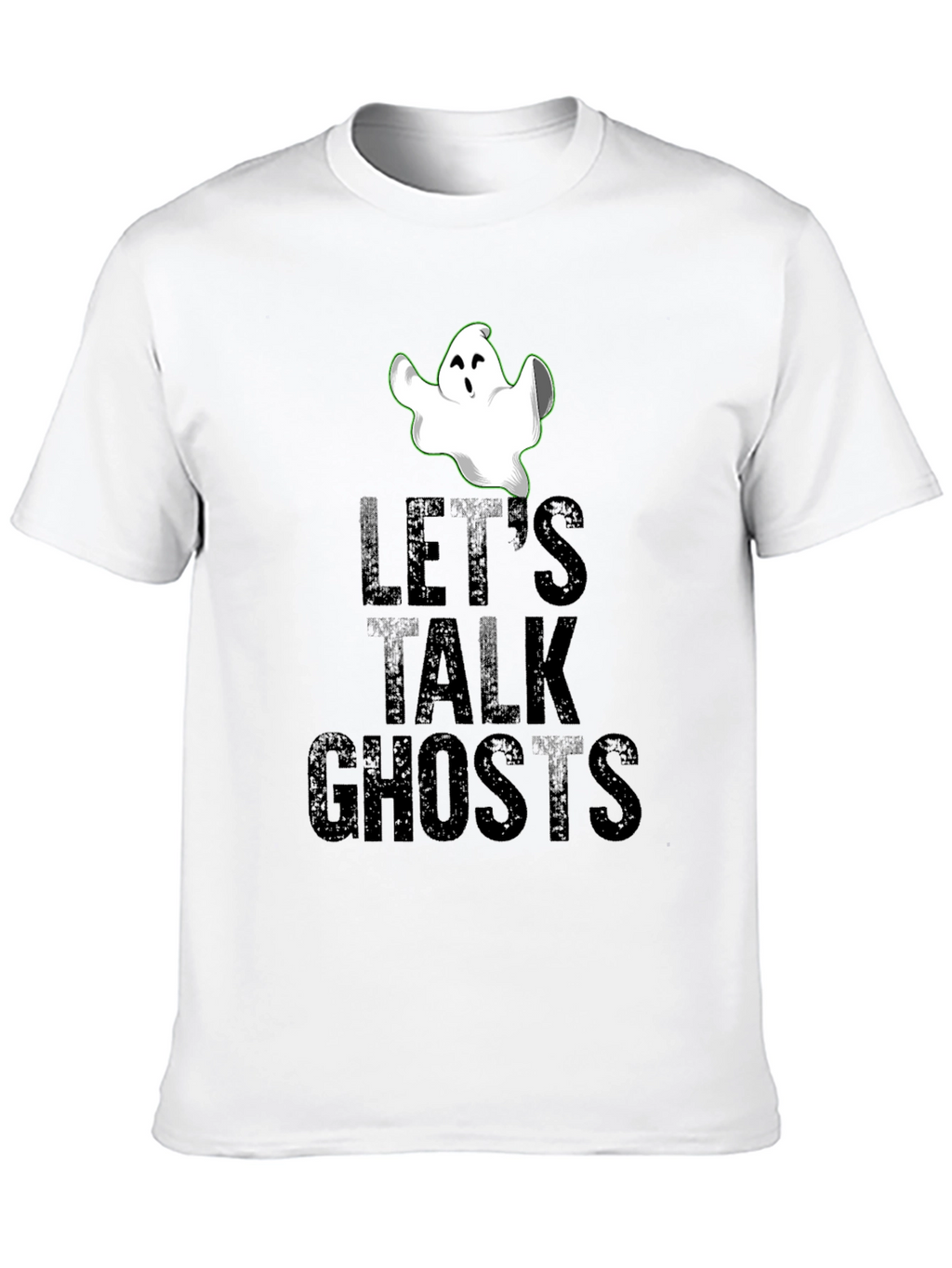 Lets Talk Ghosts Black Graphic T-Shirt