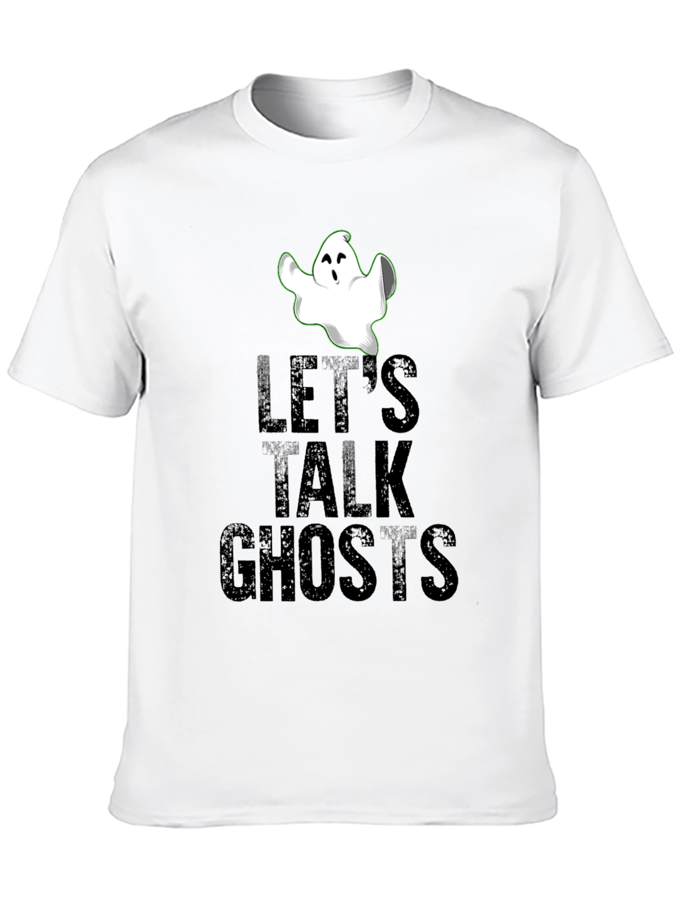 Lets Talk Ghosts Black Graphic T-Shirt