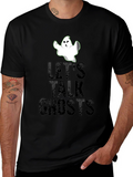 Lets Talk Ghosts Black Graphic T-Shirt