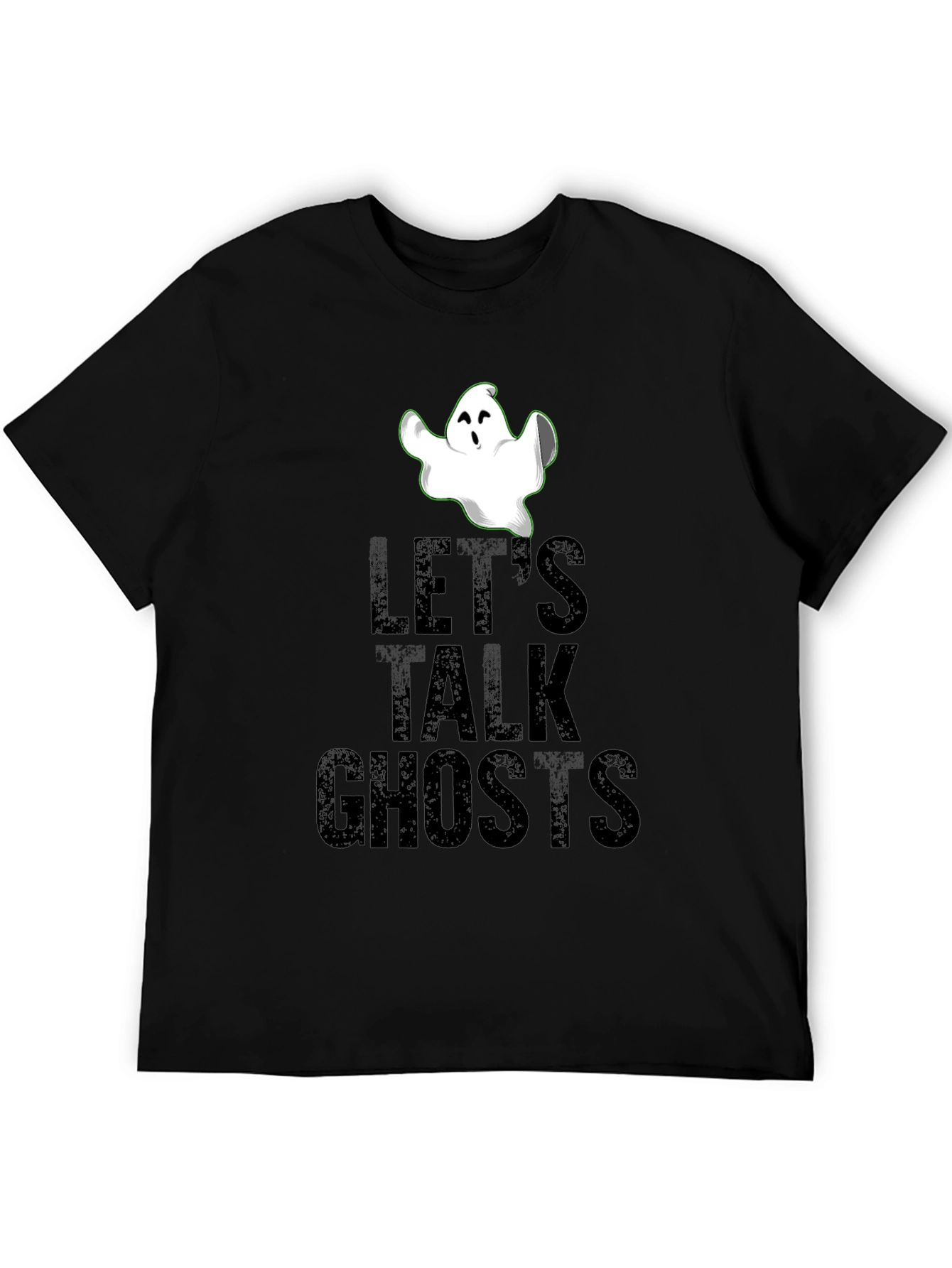 Lets Talk Ghosts Black Graphic T-Shirt