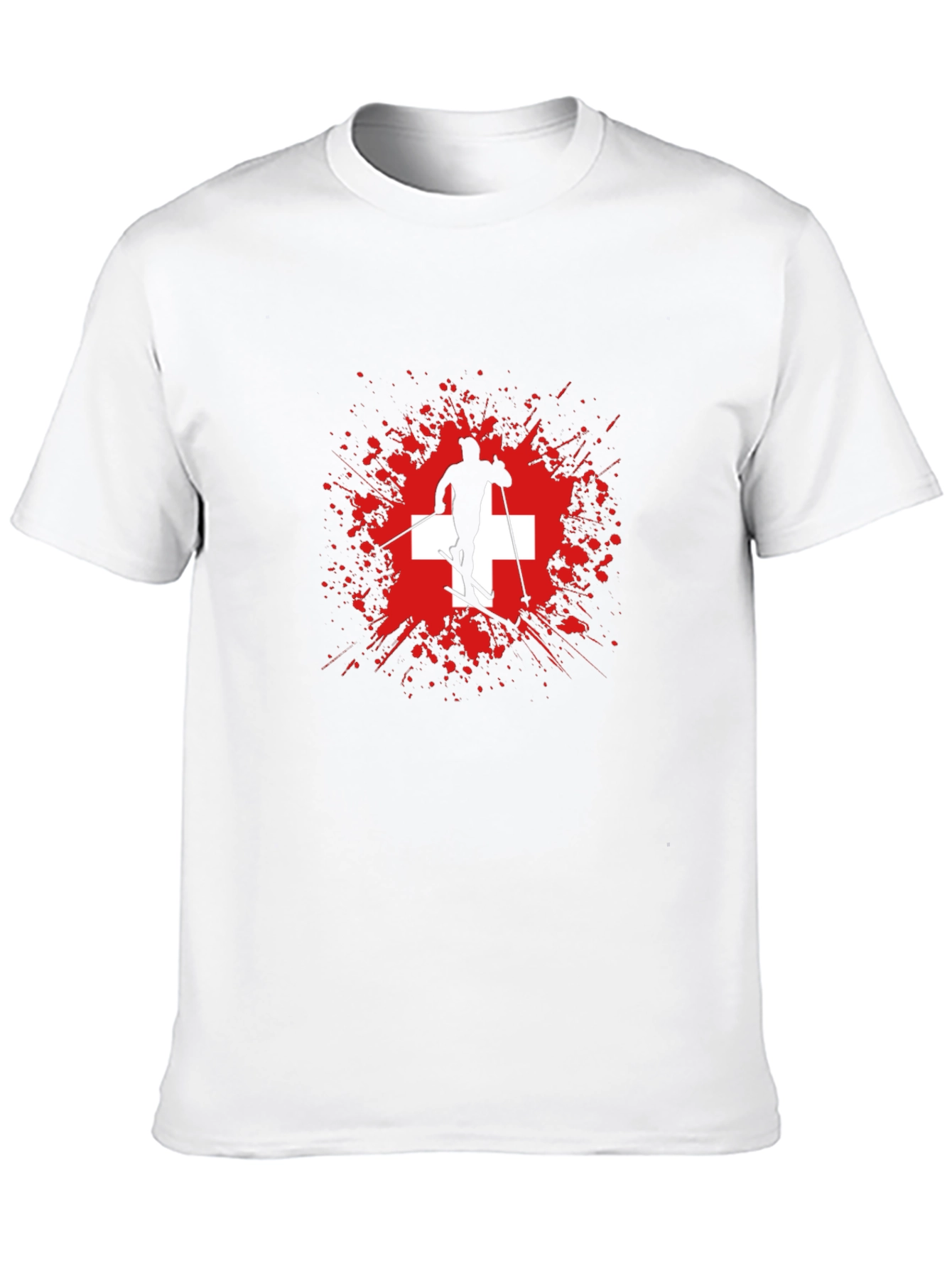 Swiss Skier Graphic Tee - Black
