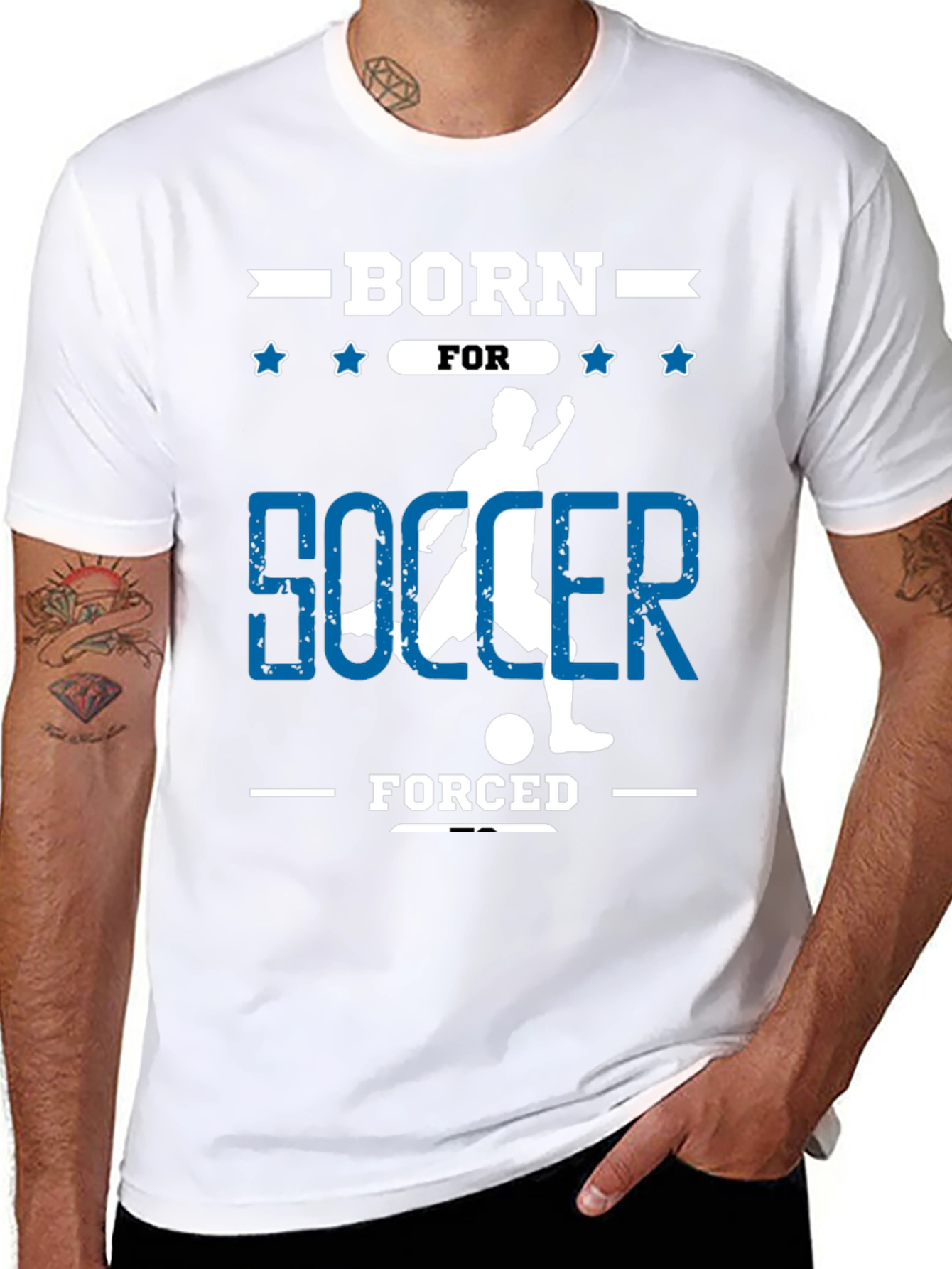 Born for Soccer Graphic Tee - Black Cotton T-Shirt