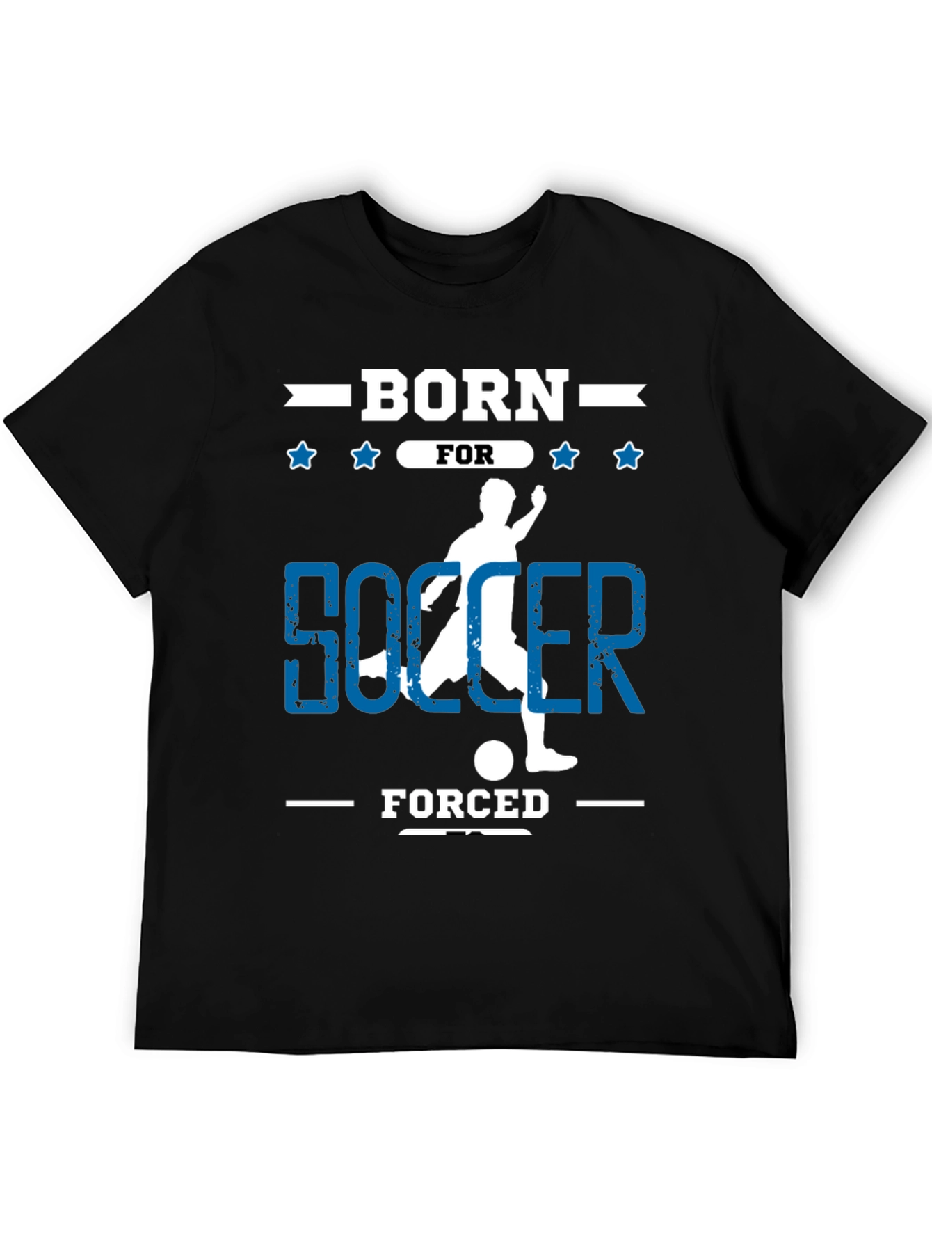 Born for Soccer Graphic Tee - Black Cotton T-Shirt