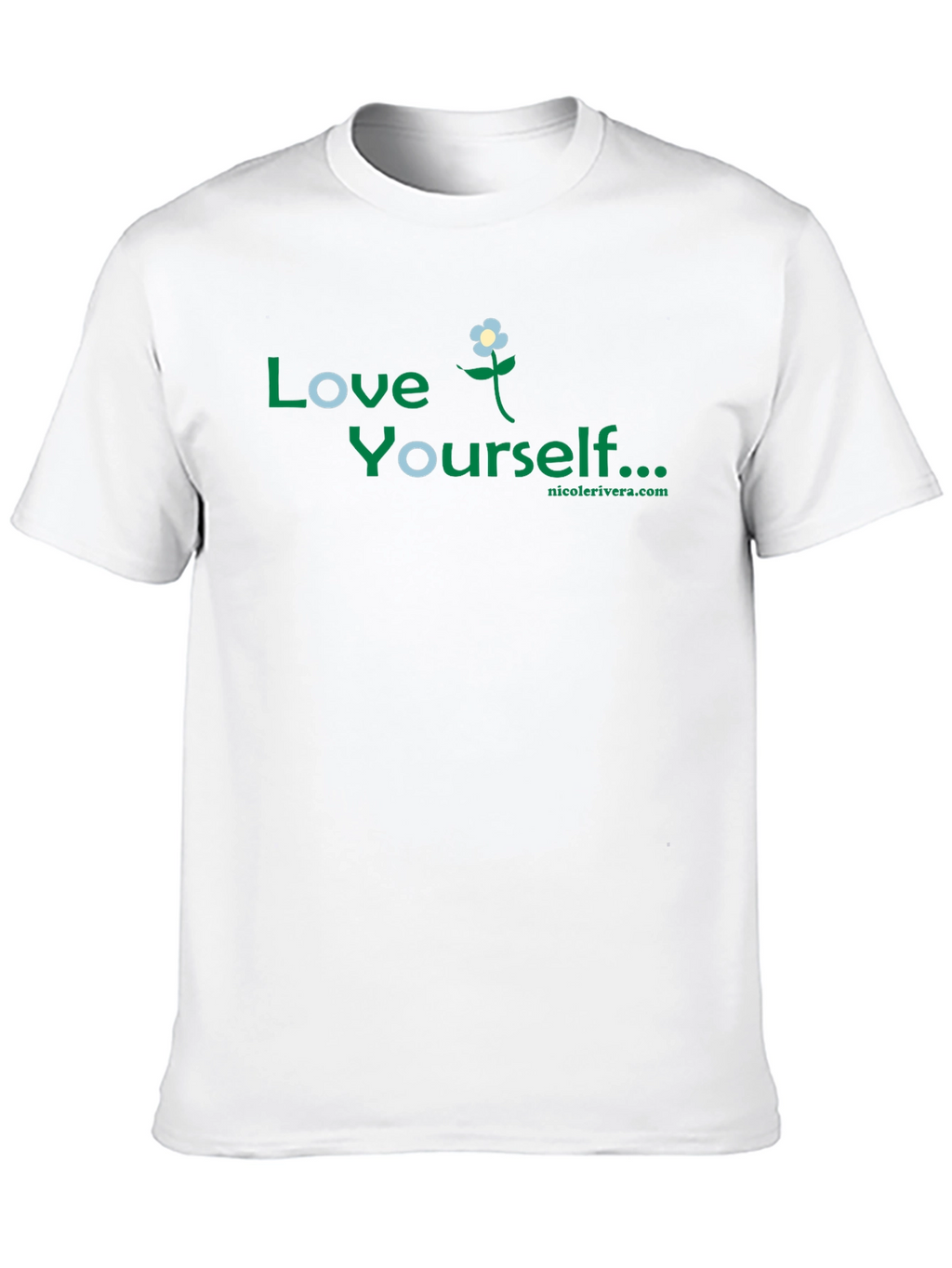 Love Yourself Floral Black T-Shirt
