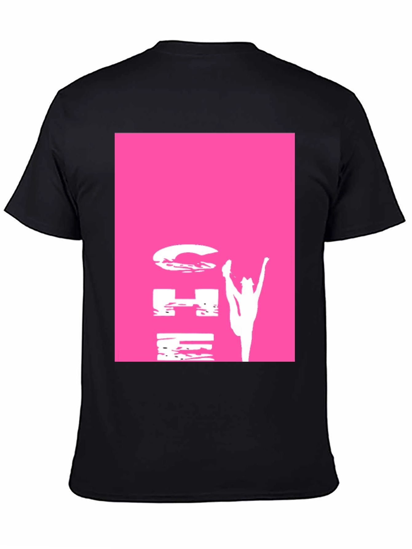 Gymnastics Pink Graphic Black T-Shirt