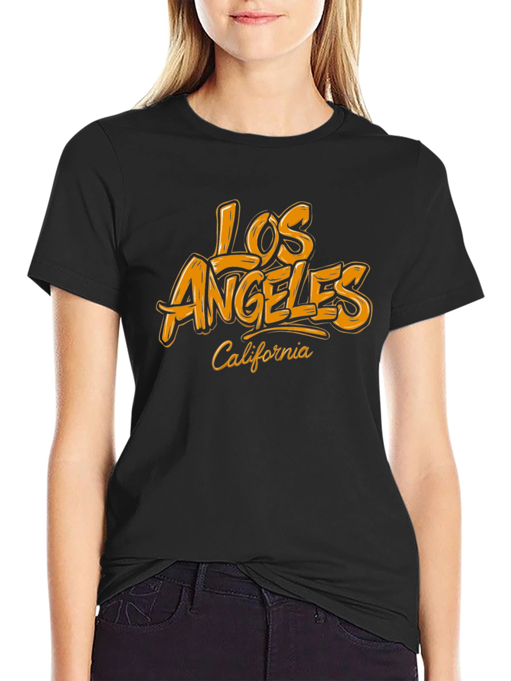 Los Angeles California Black Graphic Tee