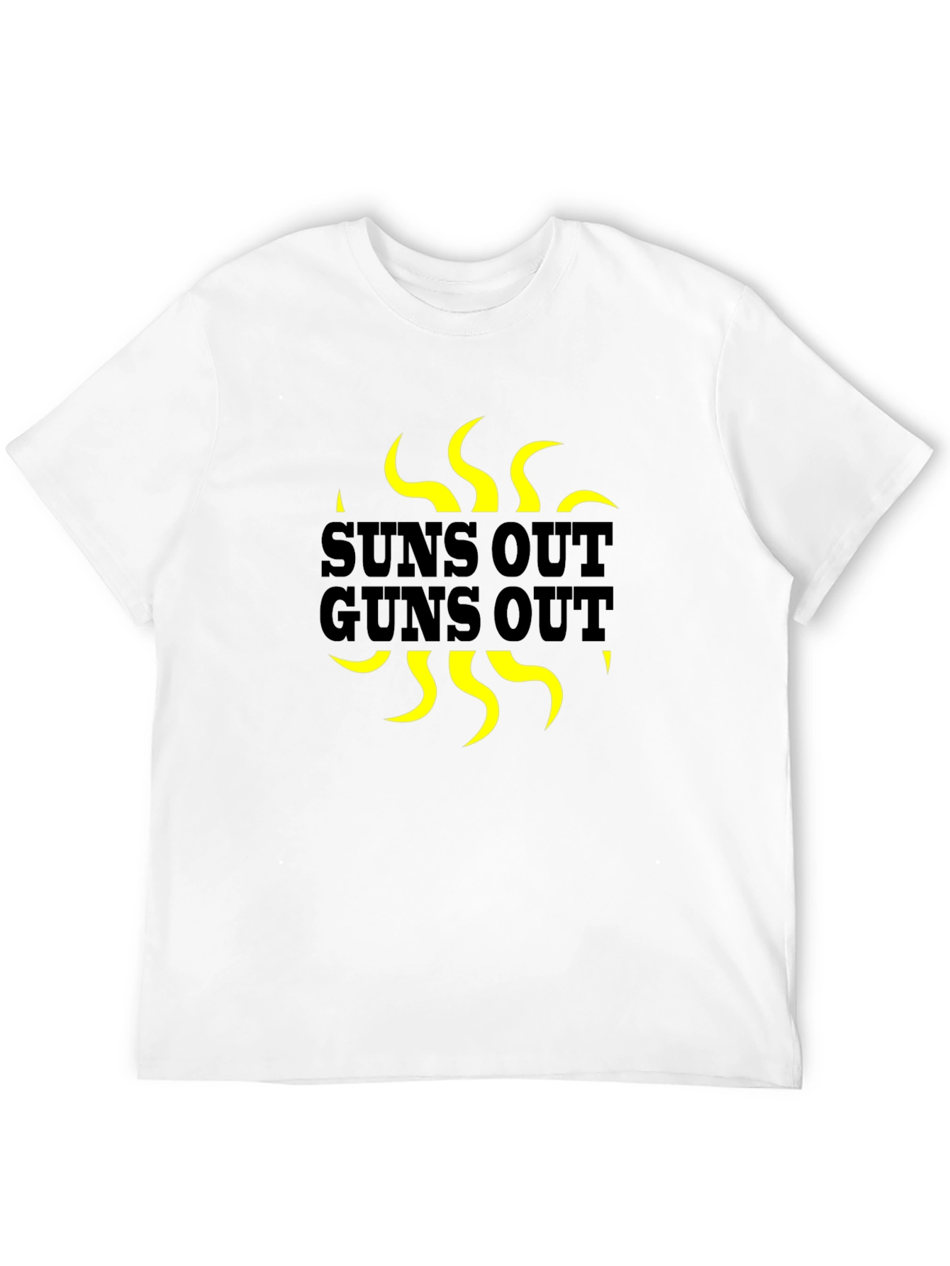 Suns Out Guns Out Graphic T-Shirt - Black
