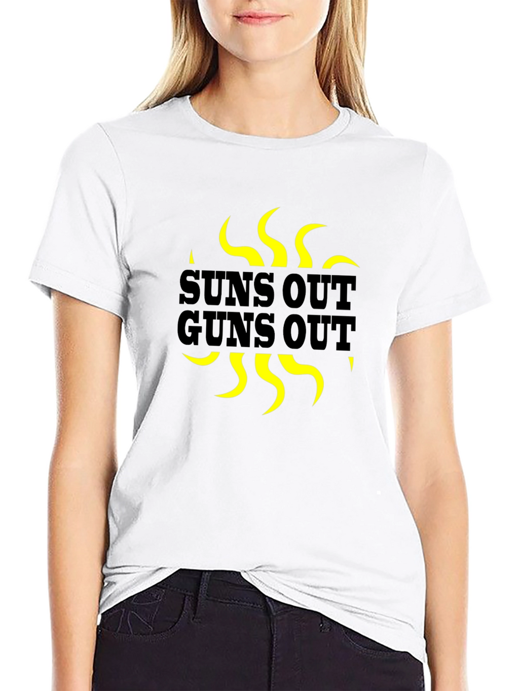 Suns Out Guns Out Graphic T-Shirt - Black