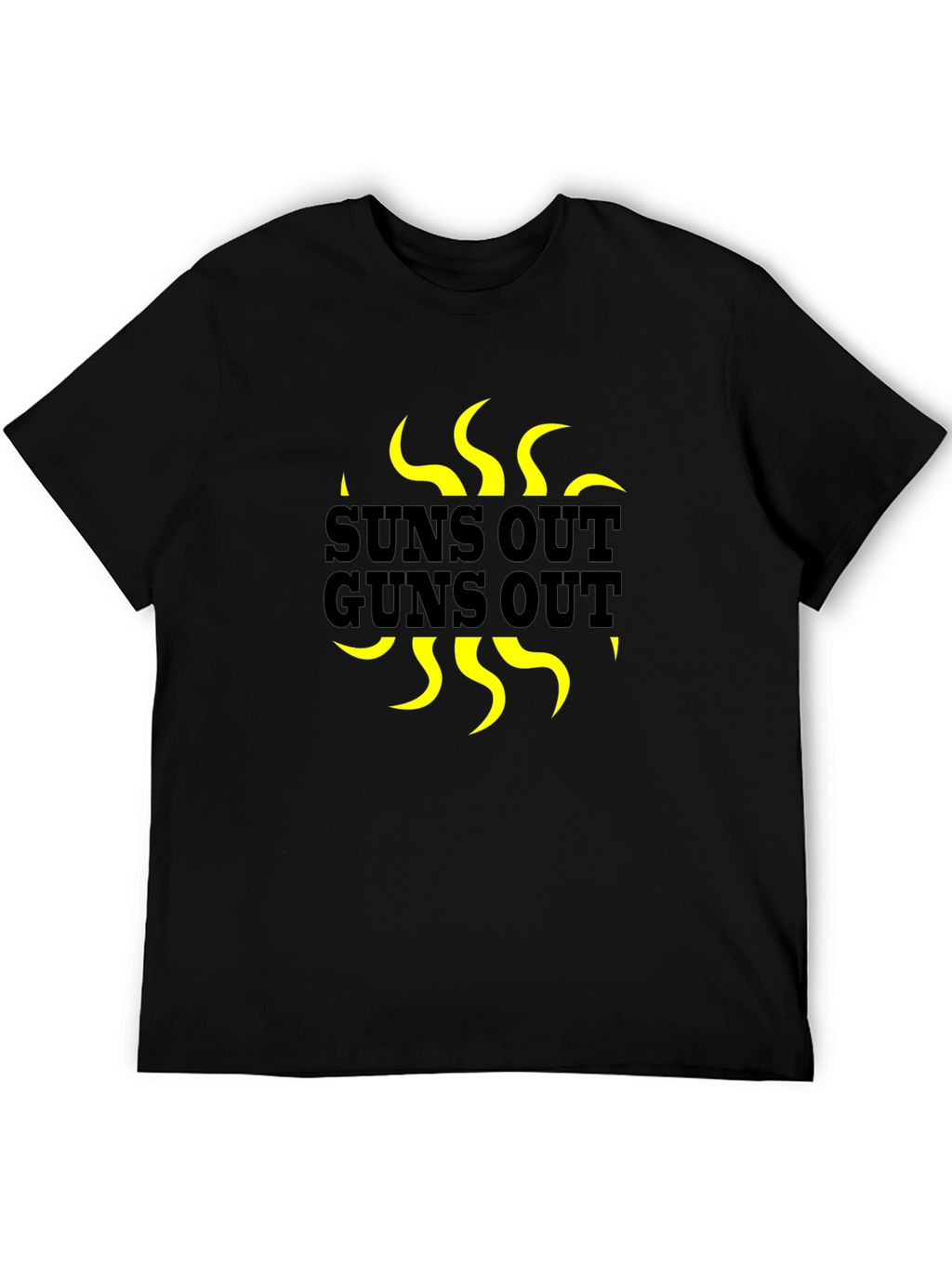 Suns Out Guns Out Graphic T-Shirt - Black