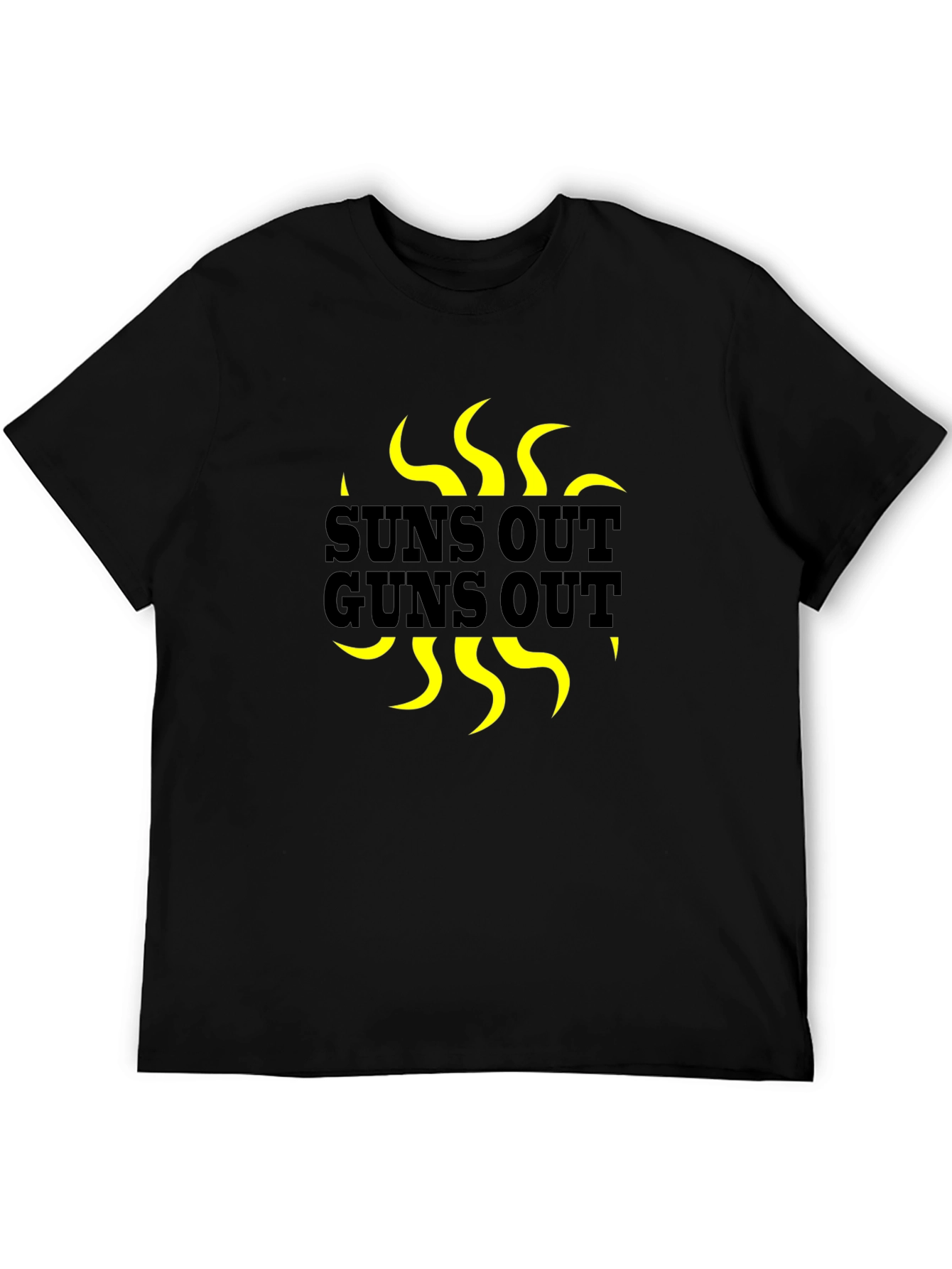 Suns Out Guns Out Graphic T-Shirt - Black