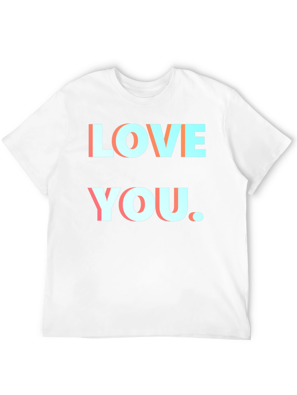 Love You Black T-Shirt Graphic Print
