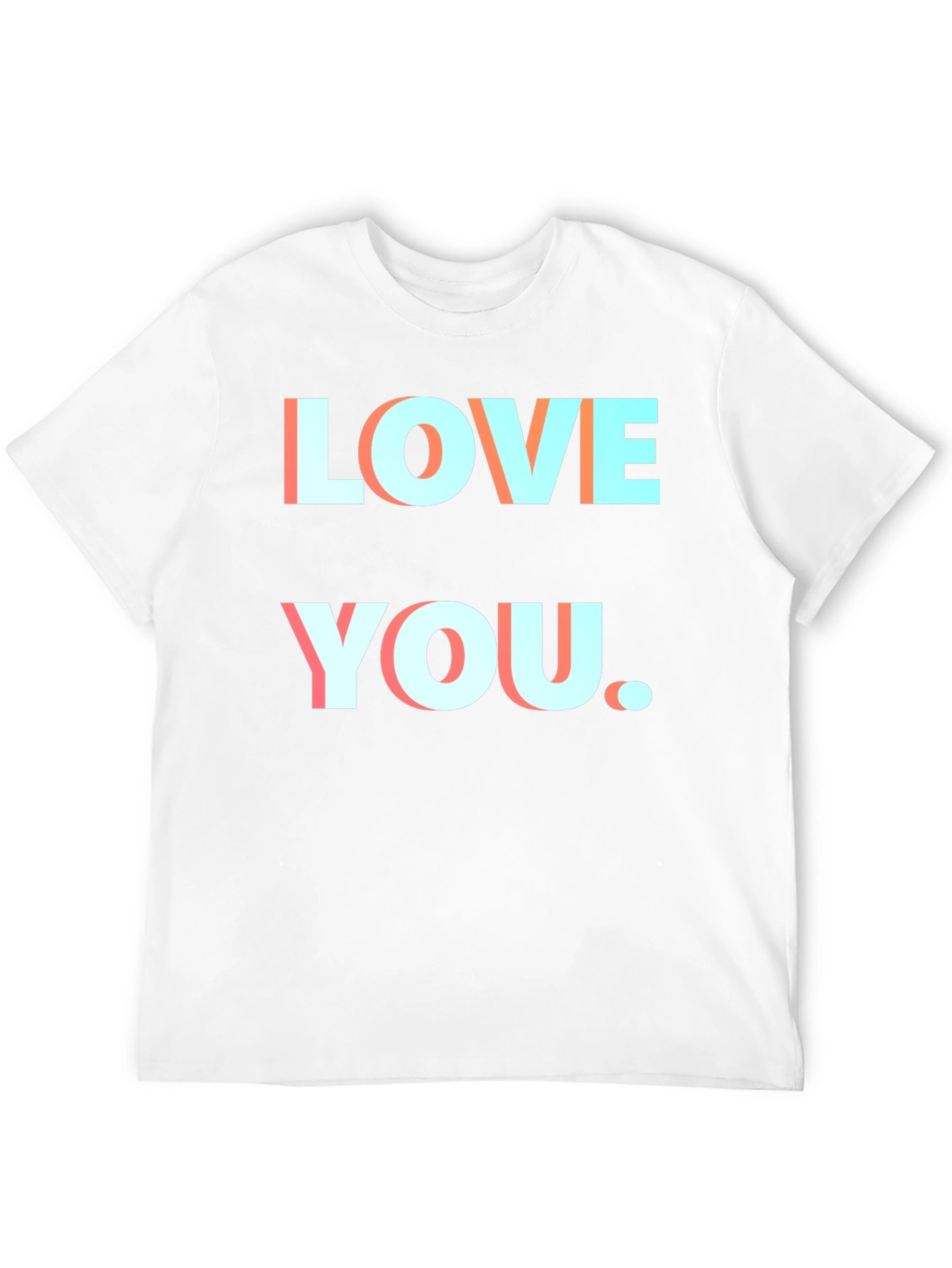 Love You Black T-Shirt Graphic Print