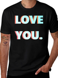 Love You Black T-Shirt Graphic Print