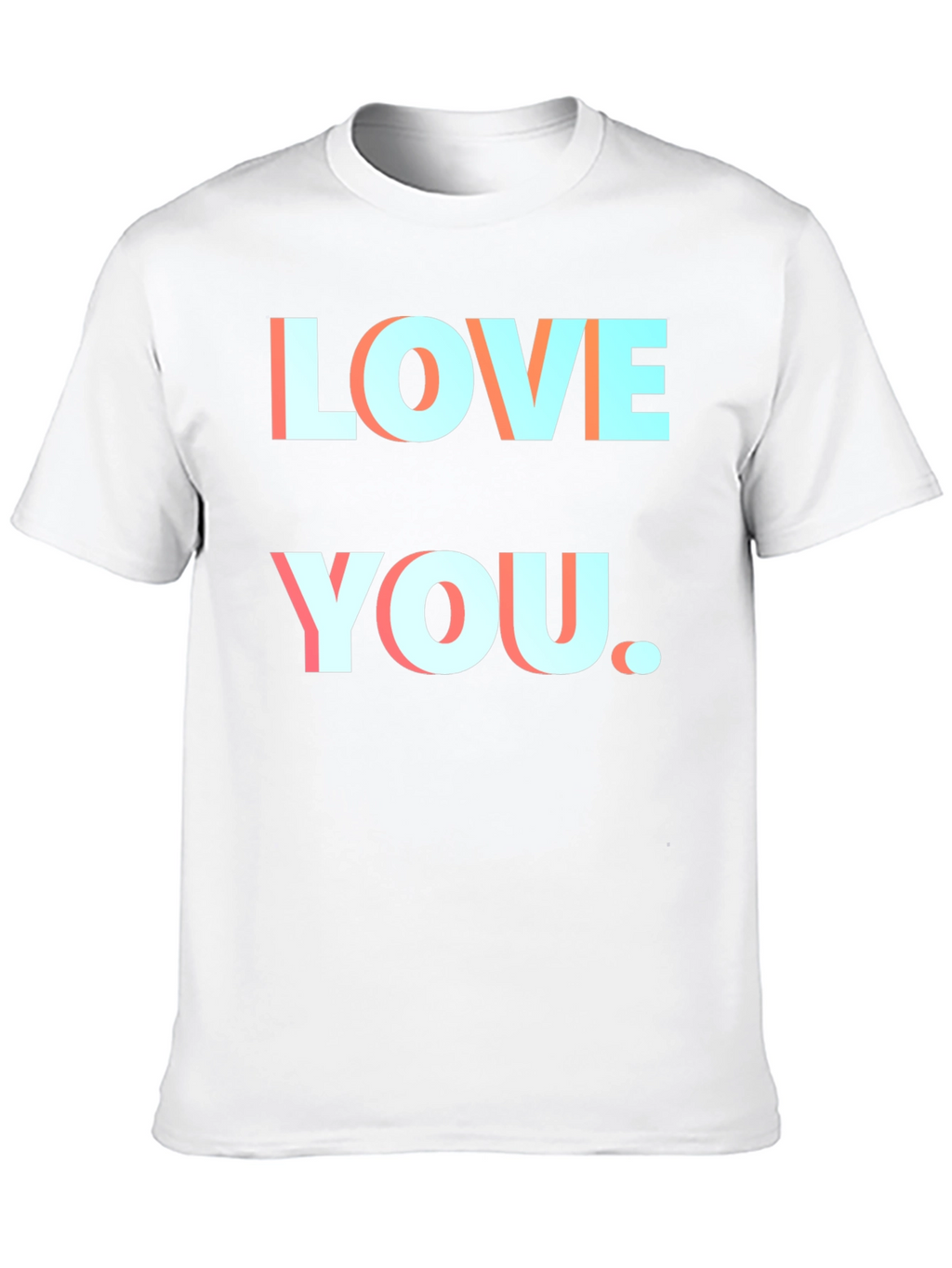 Love You Black T-Shirt Graphic Print