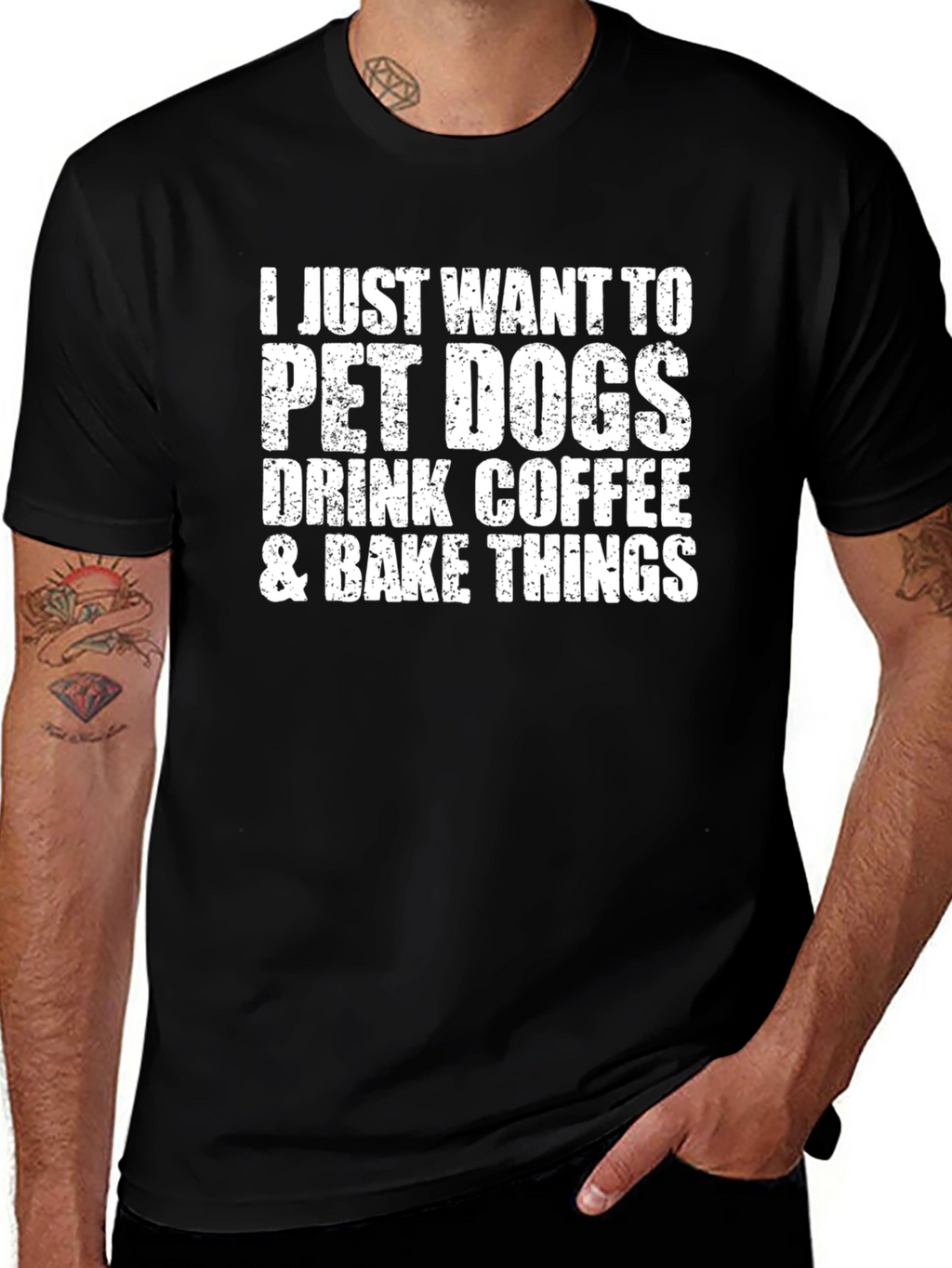 Pet Dogs Coffee & Baking Black Graphic Tee