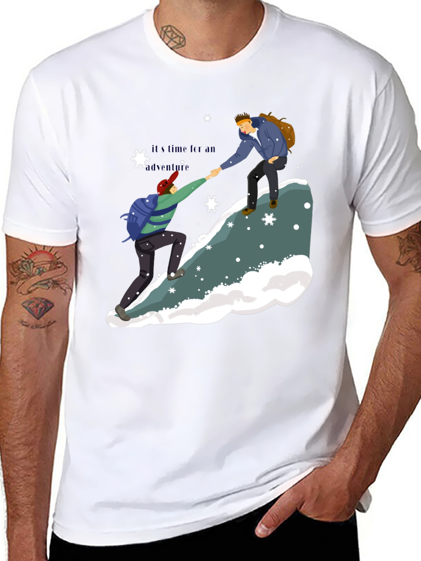 Adventure Time Graphic Tee - Black Cotton Casual T-Shirt