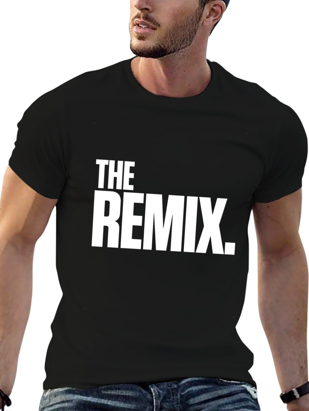 The Remix Black Cotton Graphic T-Shirt