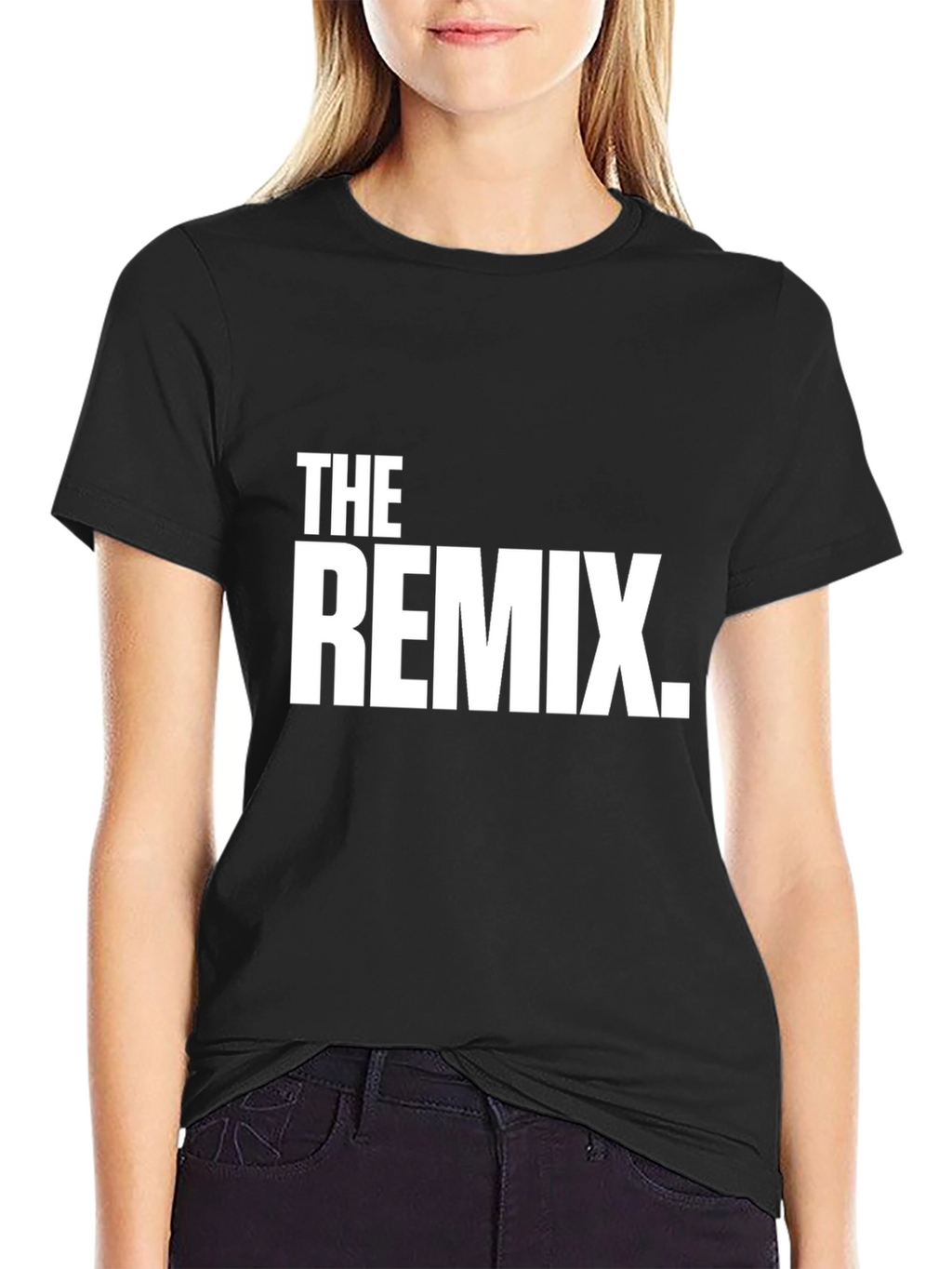 The Remix Black Cotton Graphic T-Shirt