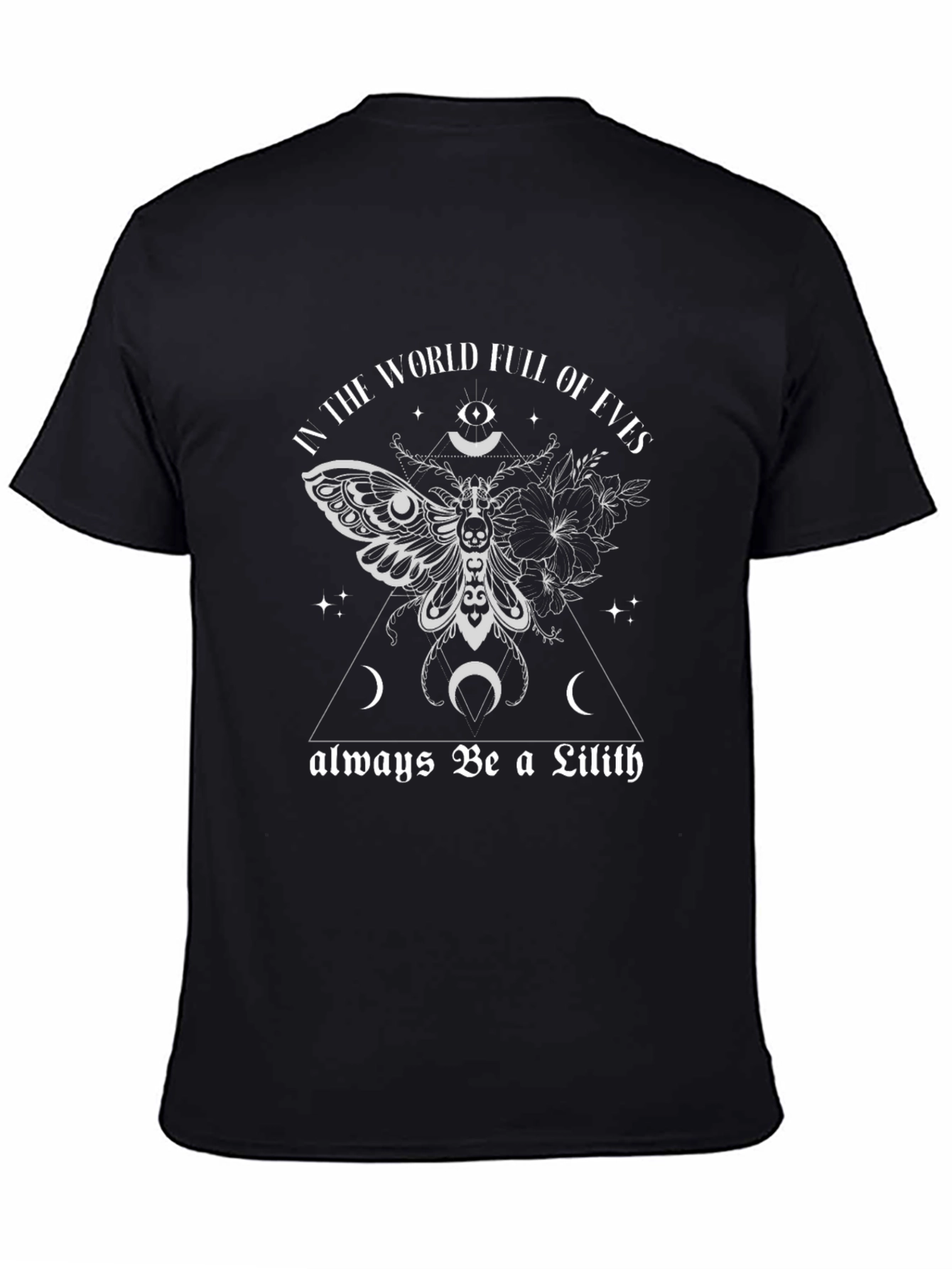 Lilith Moth Graphic Tee - Gothic Witch Style