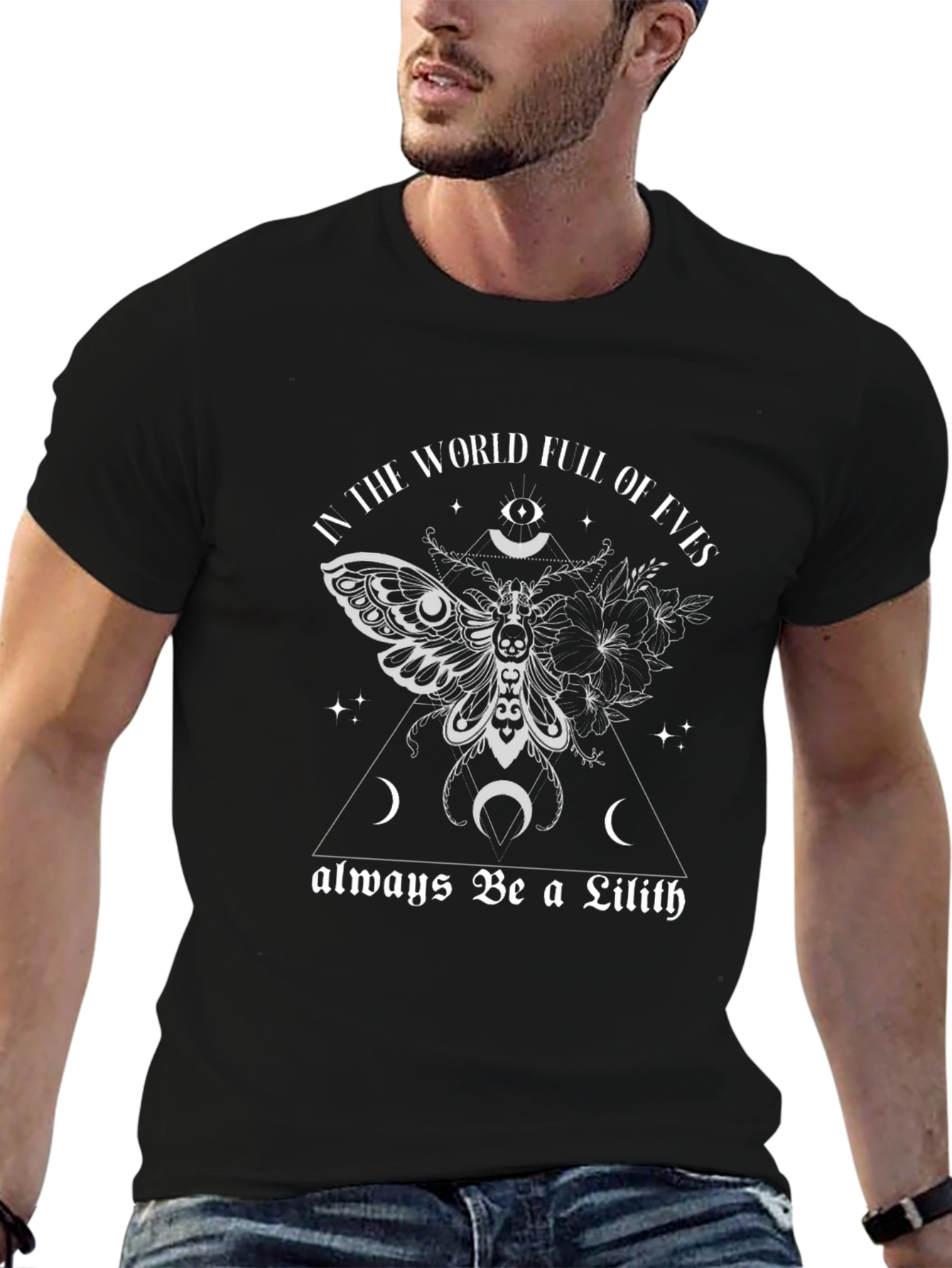 Lilith Moth Graphic Tee - Gothic Witch Style