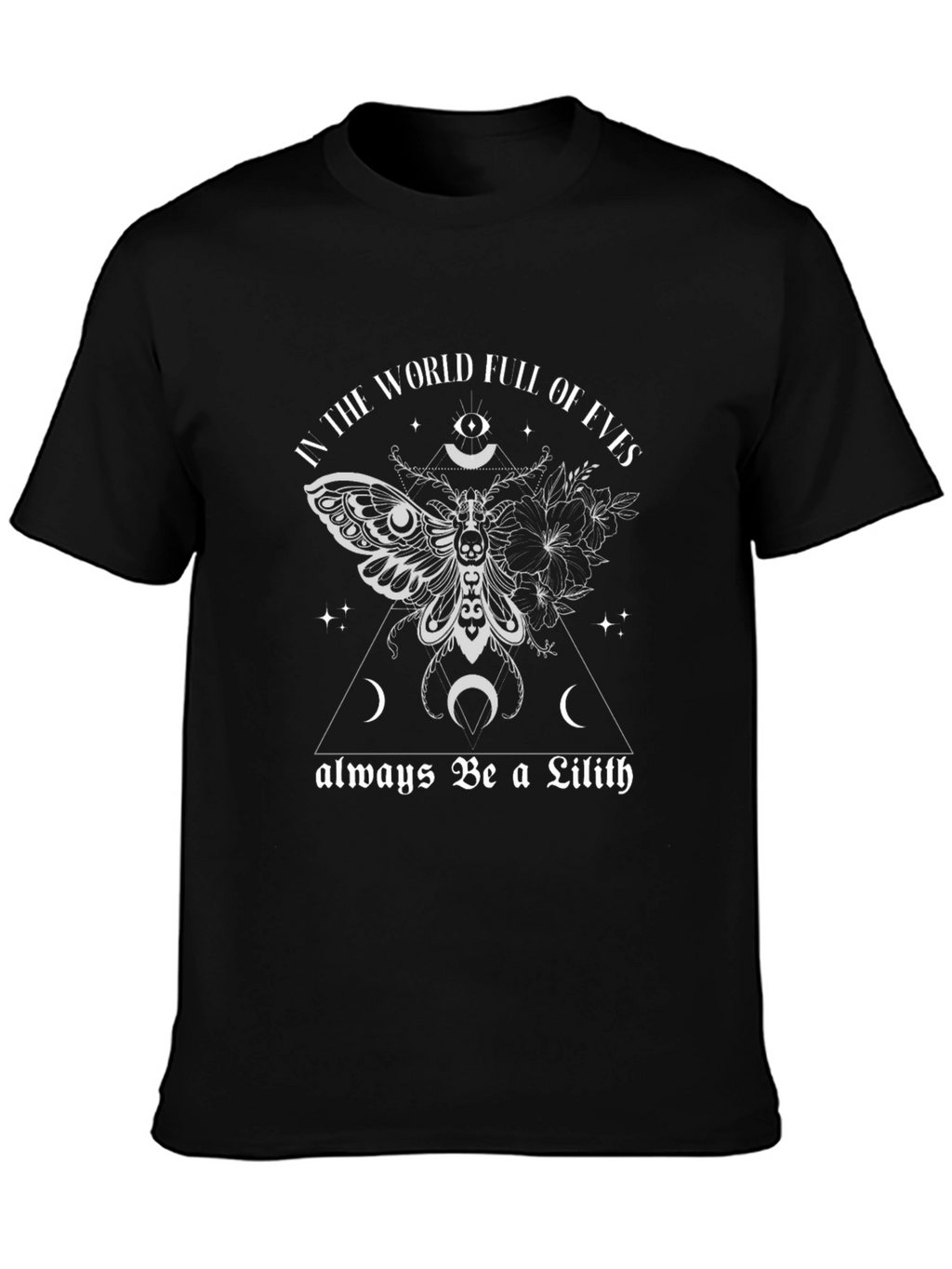 Lilith Moth Graphic Tee - Gothic Witch Style